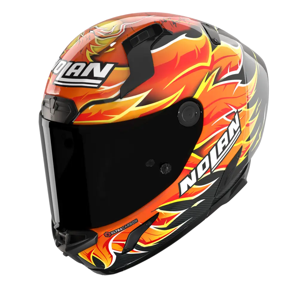 Nolan X-804 RS Capacete Ultra Carbon Andrea Iannone "O Maniaco" Replica 2025 