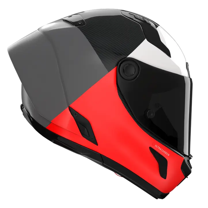 Nolan X-804 RS Capacete Ultra Carbon Blocco Vermelho/Branco 369 