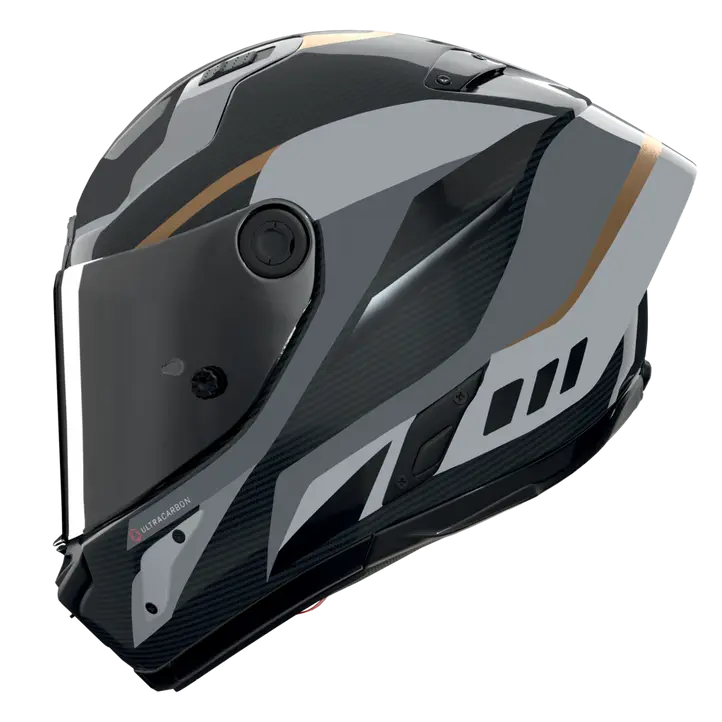 Nolan X-804 RS Capacete Ultra Carbon Lesmo Preto/Cinza/Ouro 361 