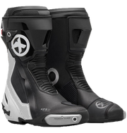 Botas de moto de corrida e estrada XPD XP9-S AIR perfuradas | Masculino | Branco/Preto 