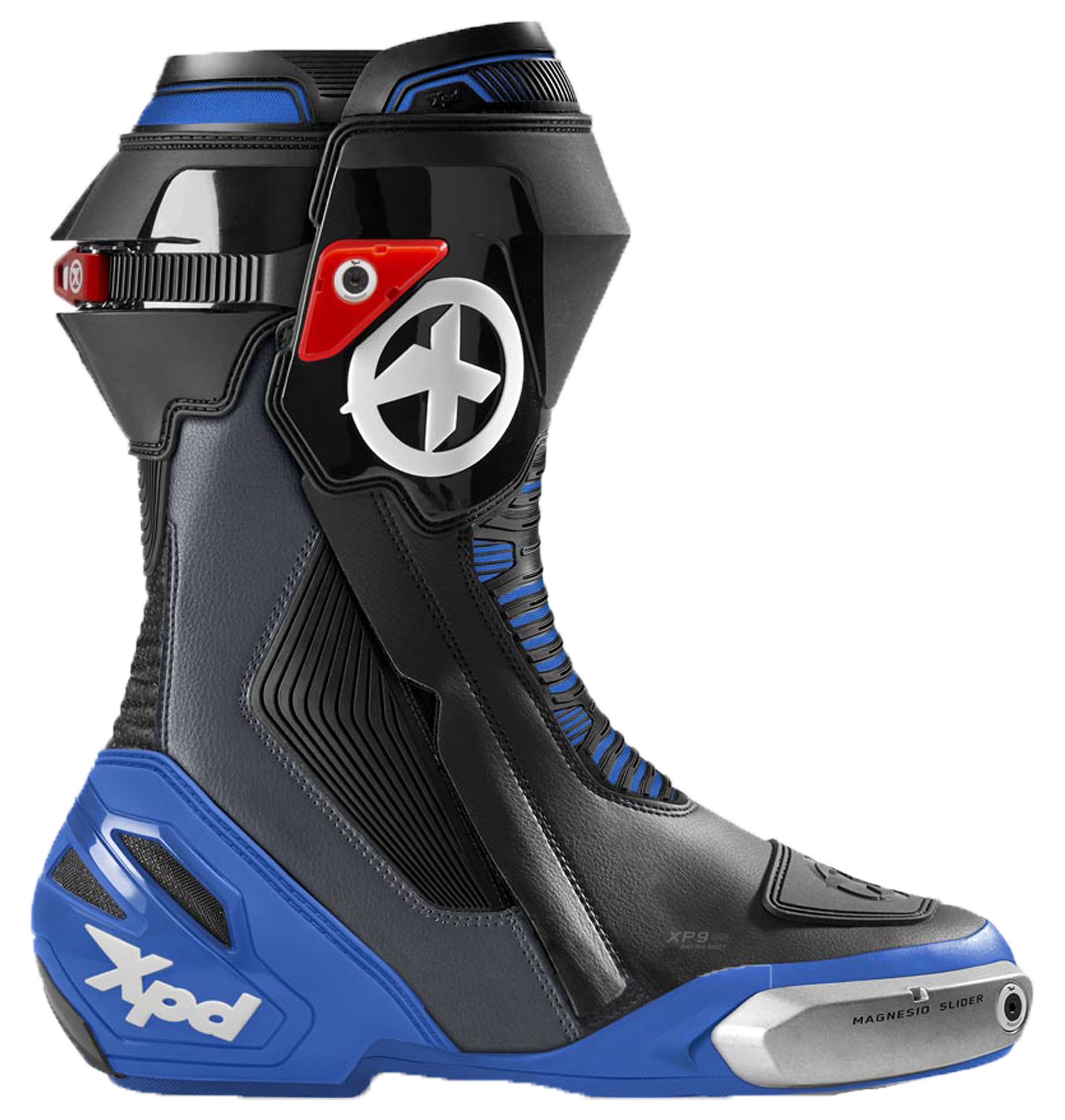 XPD XP9-S Botas de Motociclismo de Corrida e Estrada | Homens | Preto/Azul 