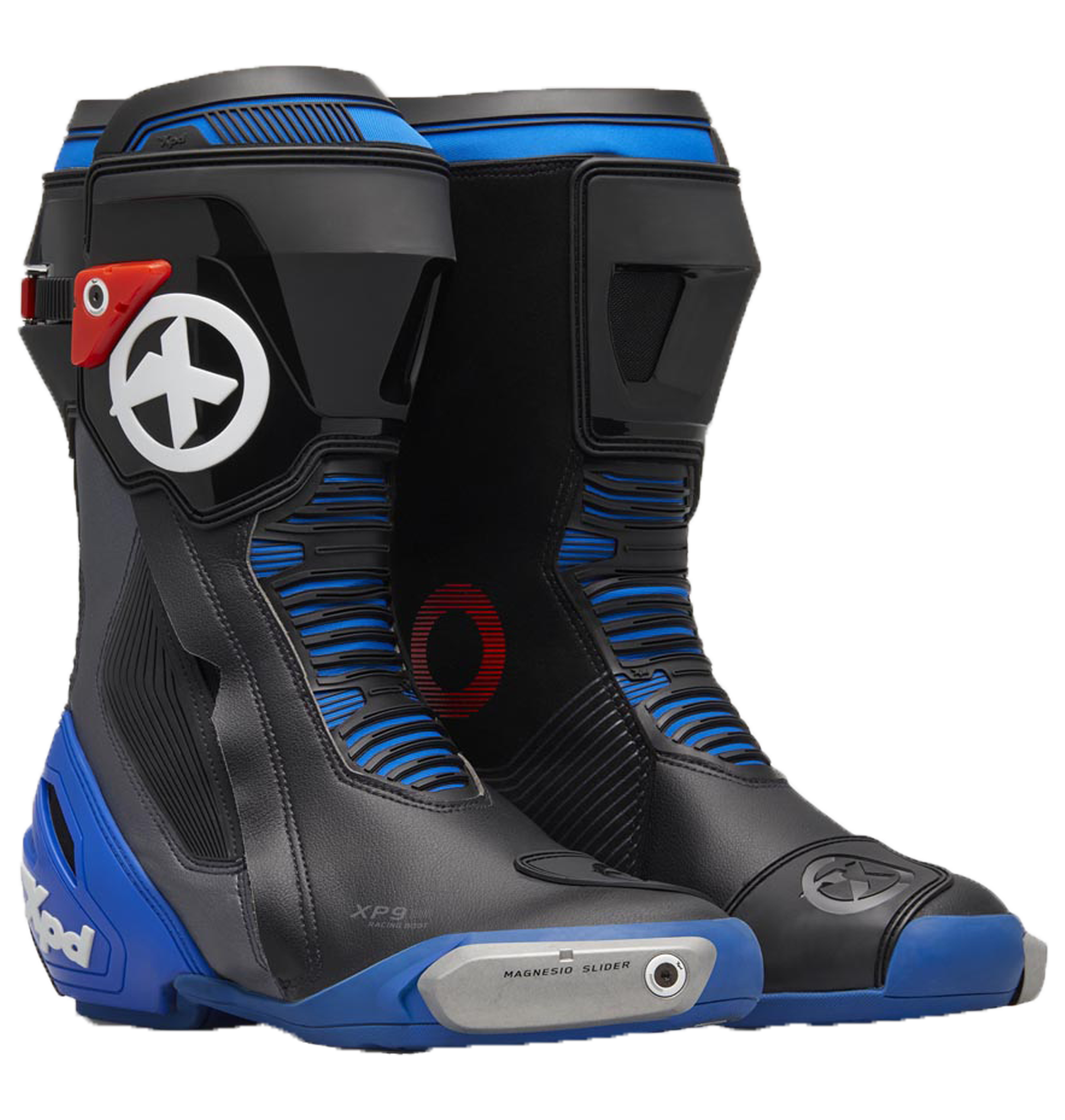 XPD XP9-S Botas de Motociclismo de Corrida e Estrada | Homens | Preto/Azul 