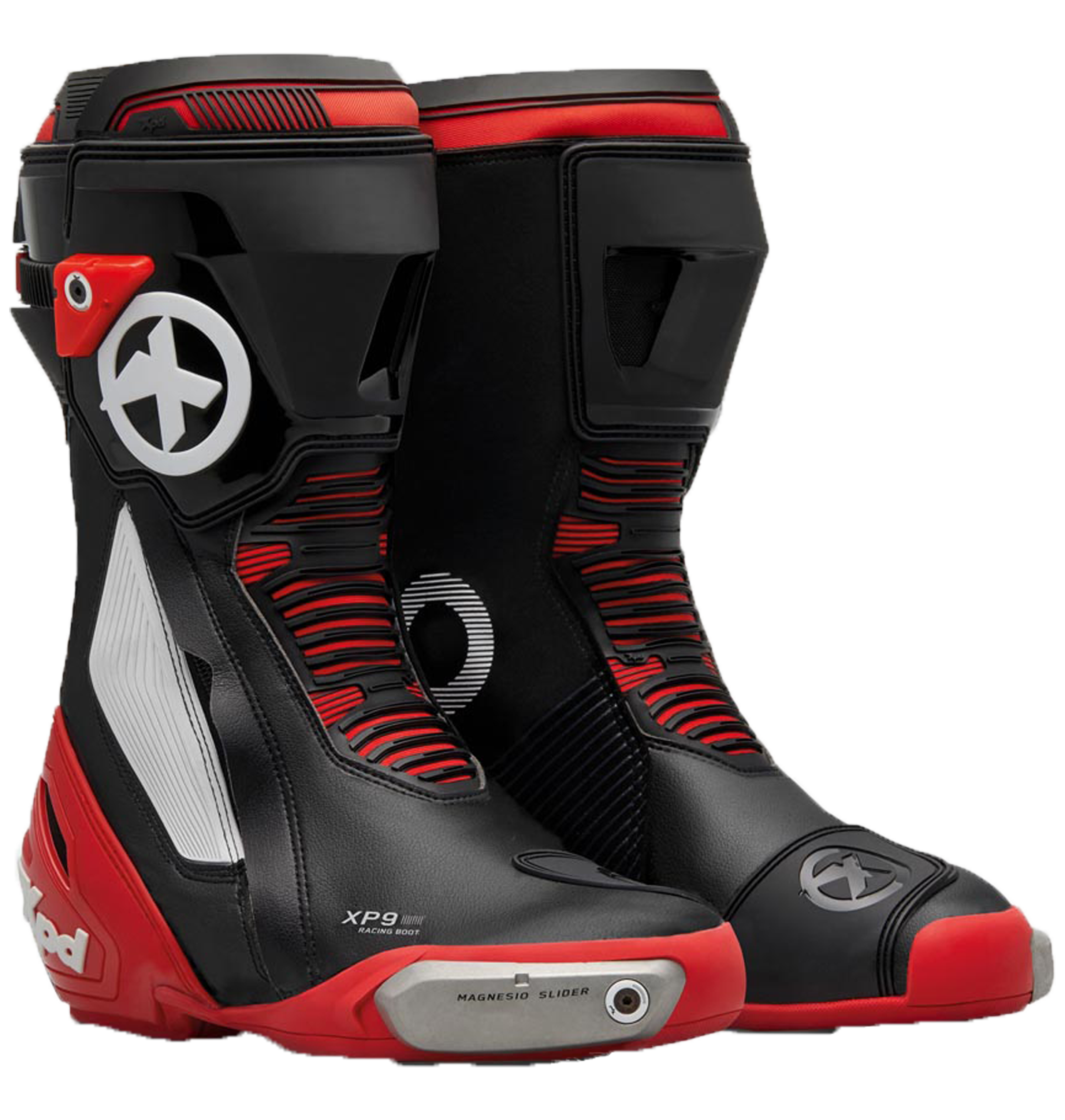 Botas de motociclismo XPD XP9-S Racing e Estrada | Homem | Preto/Vermelho 
