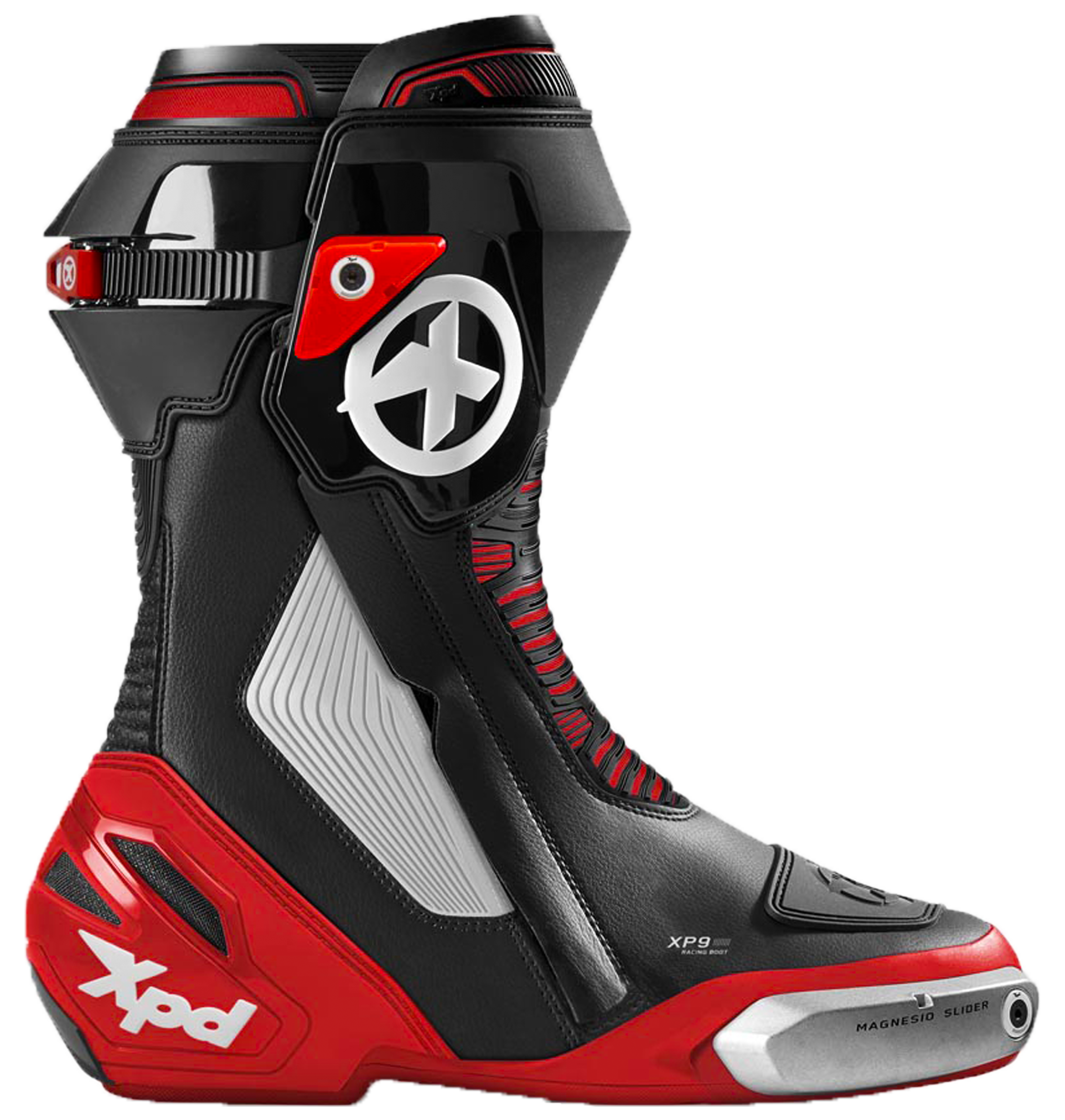 Botas de motociclismo XPD XP9-S Racing e Estrada | Homem | Preto/Vermelho 