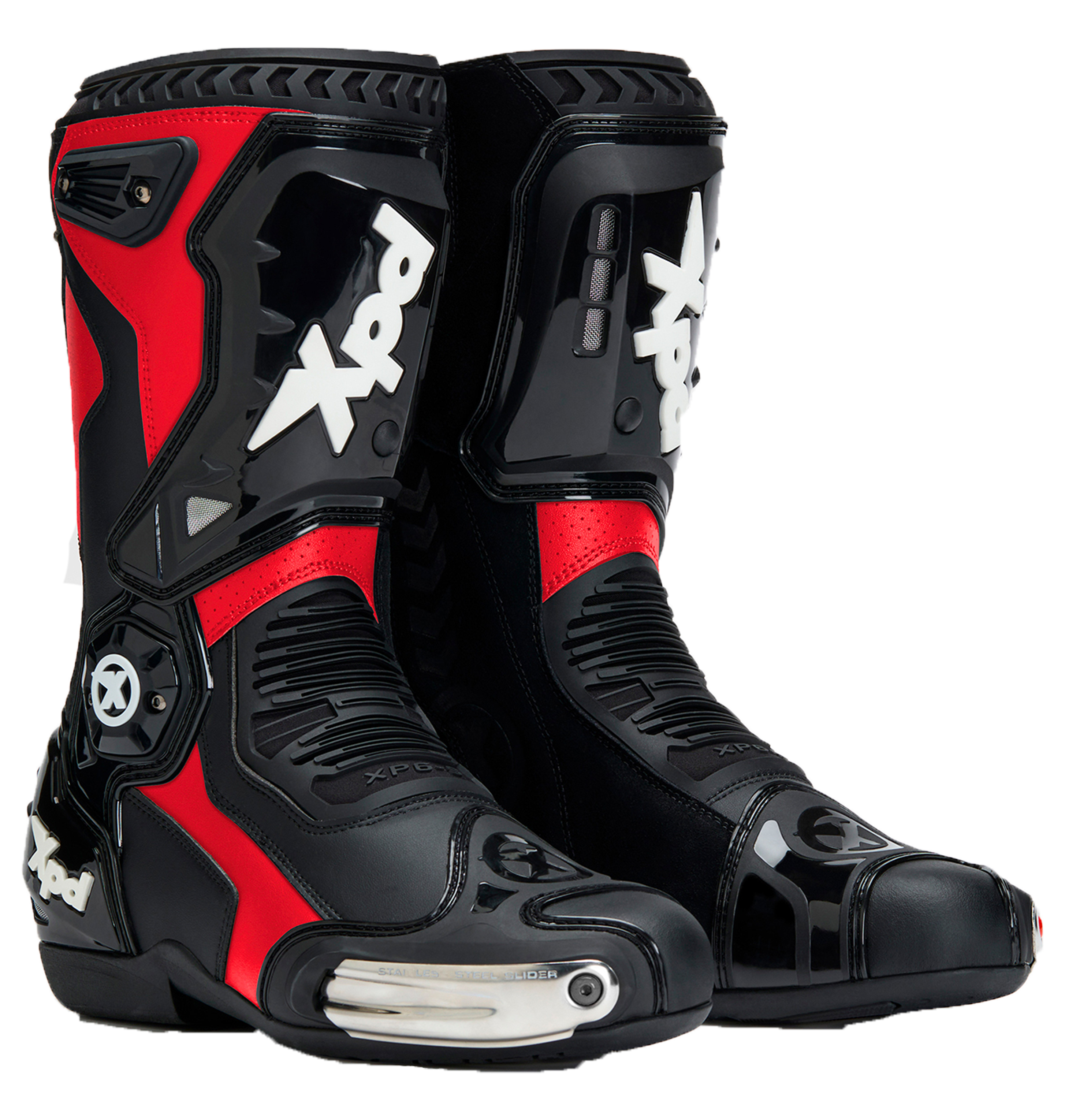 Botas de moto XPD XP6-S | Masculino | Vermelho/Preto 