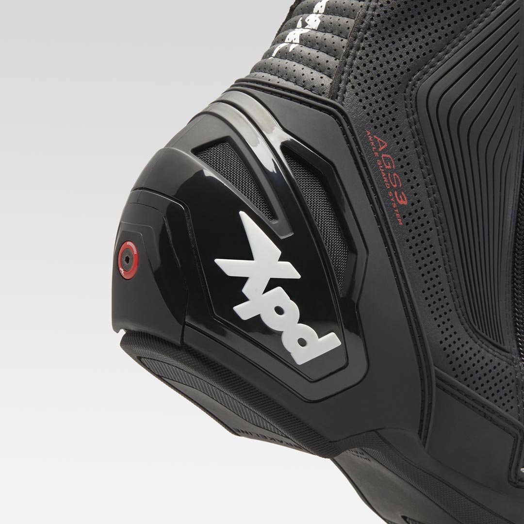 XPD XP9-R AIR bota de corrida e estrada perfurada para moto | Masculino | Branco/Preto 
