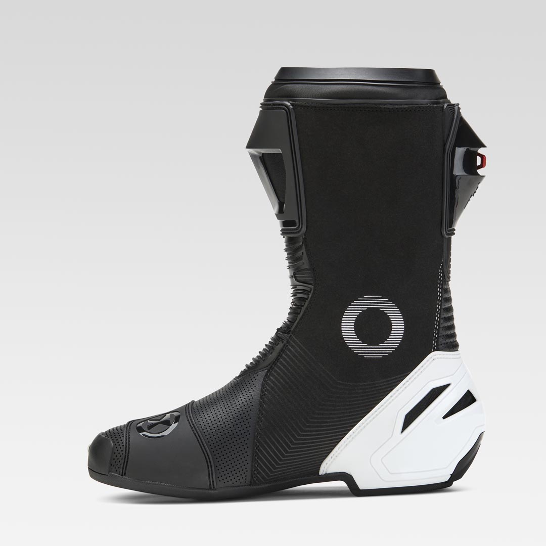 Botas de moto de corrida e estrada XPD XP9-S AIR perfuradas | Masculino | Branco/Preto 