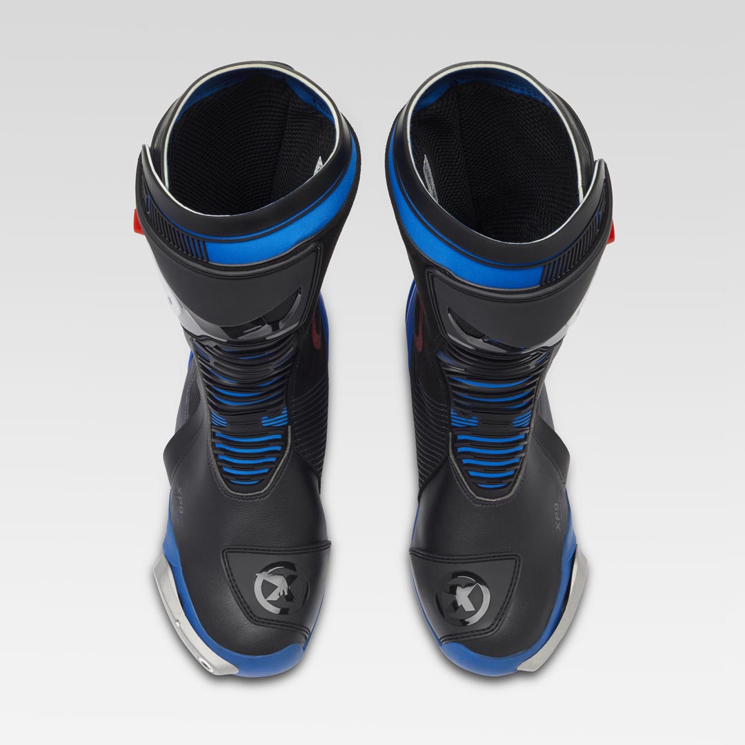 XPD XP9-S Botas de Motociclismo de Corrida e Estrada | Homens | Preto/Azul 
