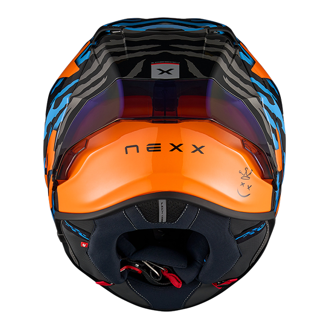 Nexx X.R3R Capacete Ziger Carbon Laranja Azul 01XR323513169 
