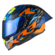 Nexx X.R3R Capacete Ziger Carbon Laranja Azul 01XR323513169 