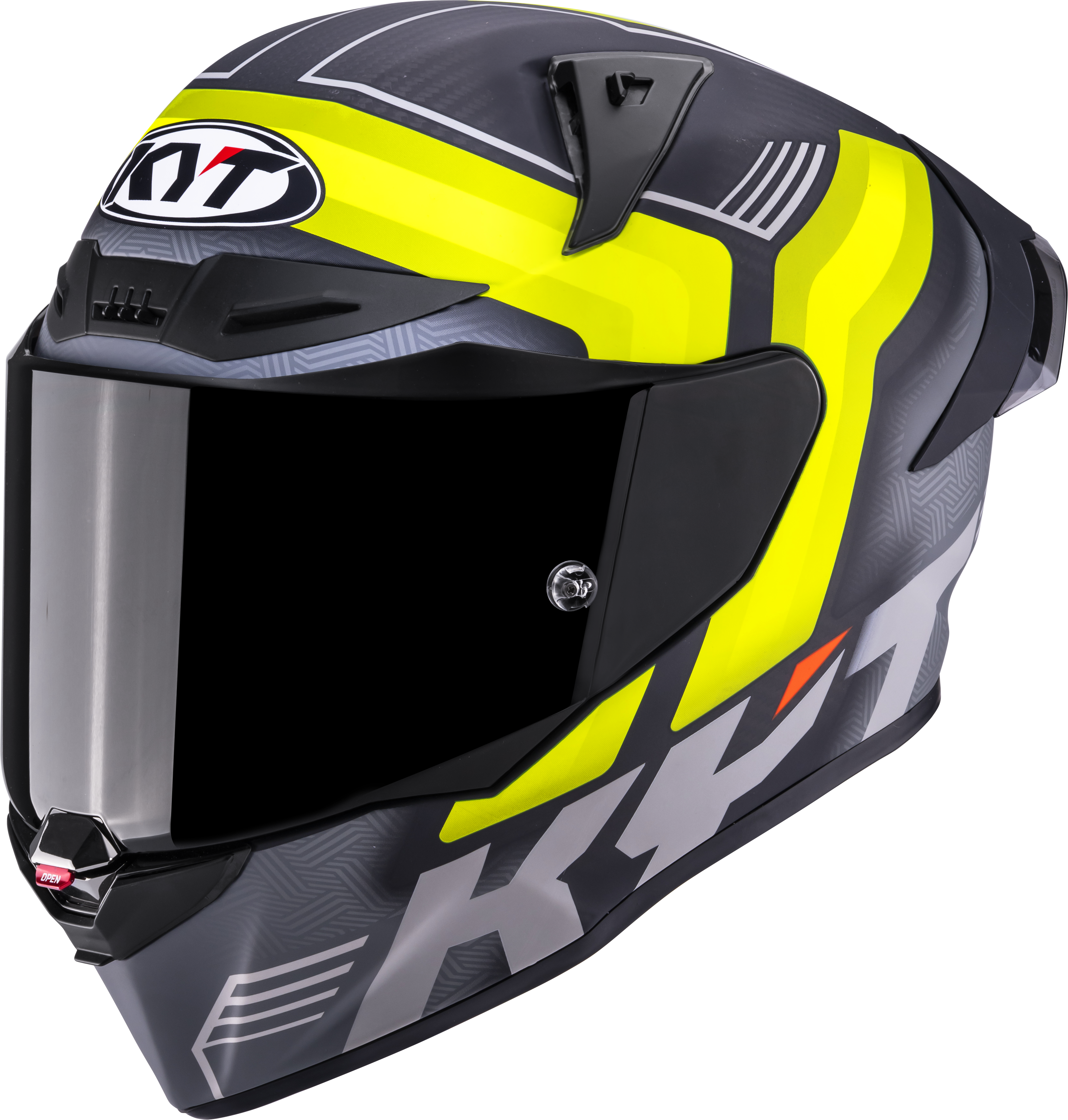 KYT R1R Capacete de Corrida Carbono Acelerador Amarelo Y6R10010 