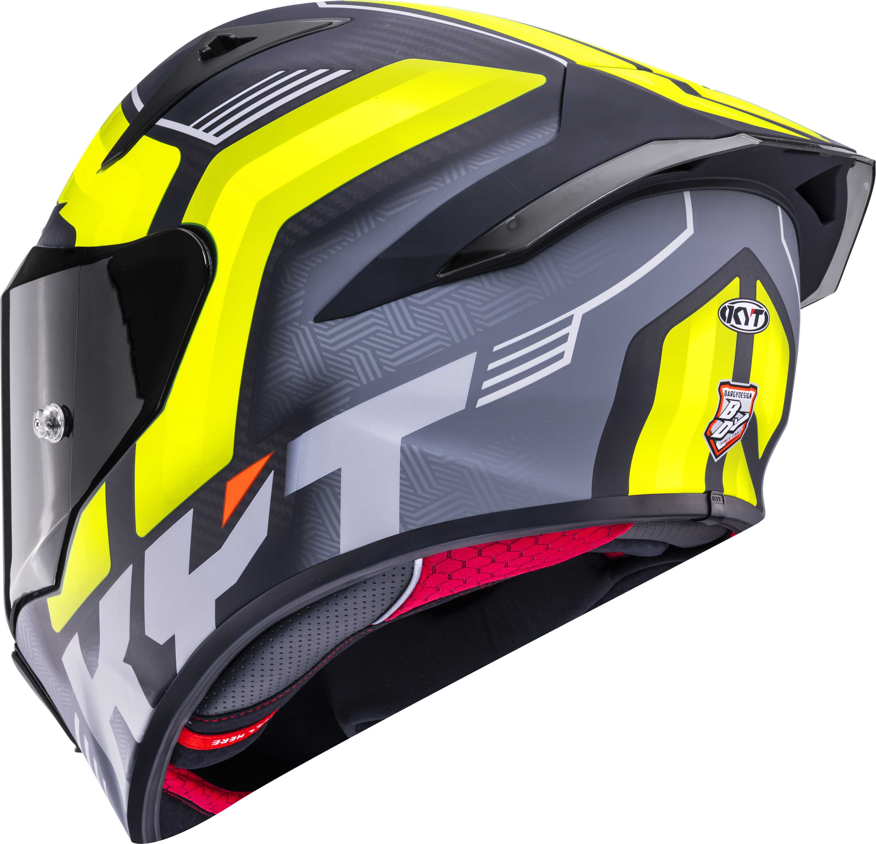 KYT R1R Capacete de Corrida Carbono Acelerador Amarelo Y6R10010 