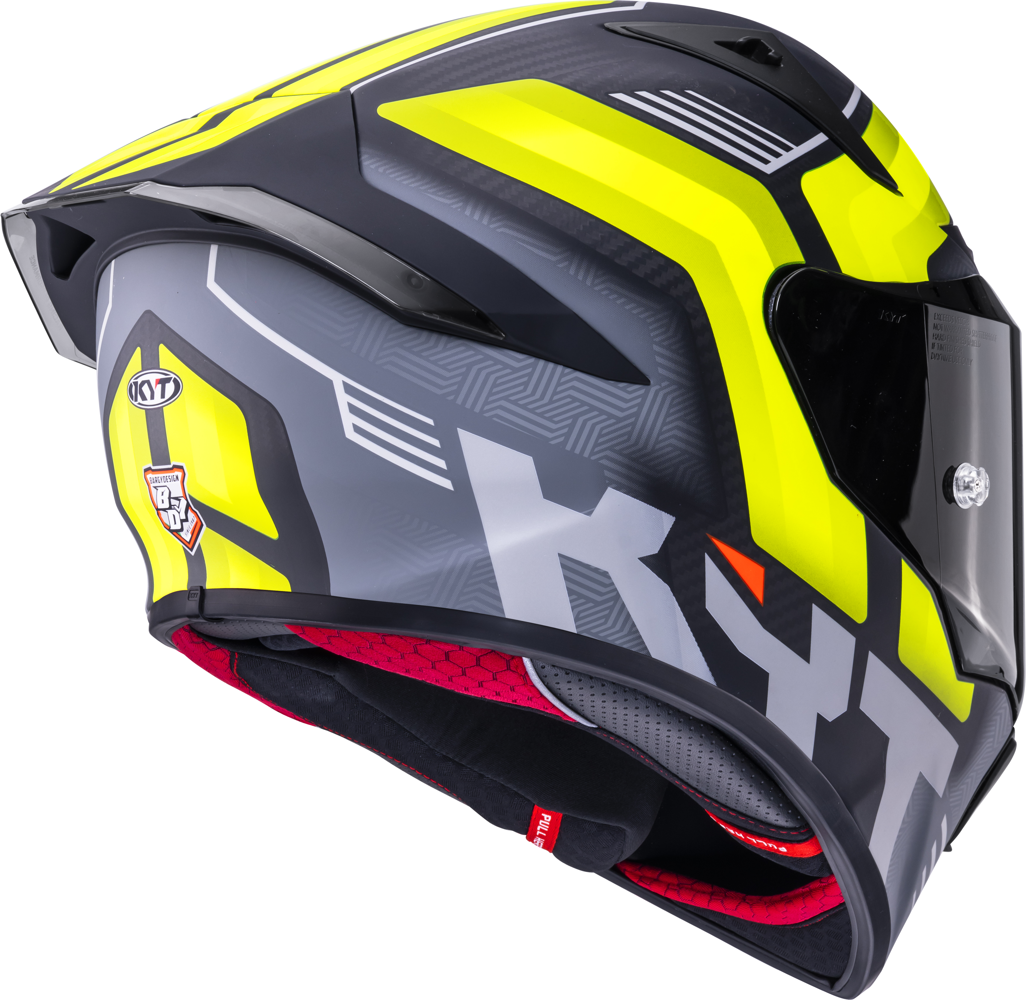 KYT R1R Capacete de Corrida Carbono Acelerador Amarelo Y6R10010 