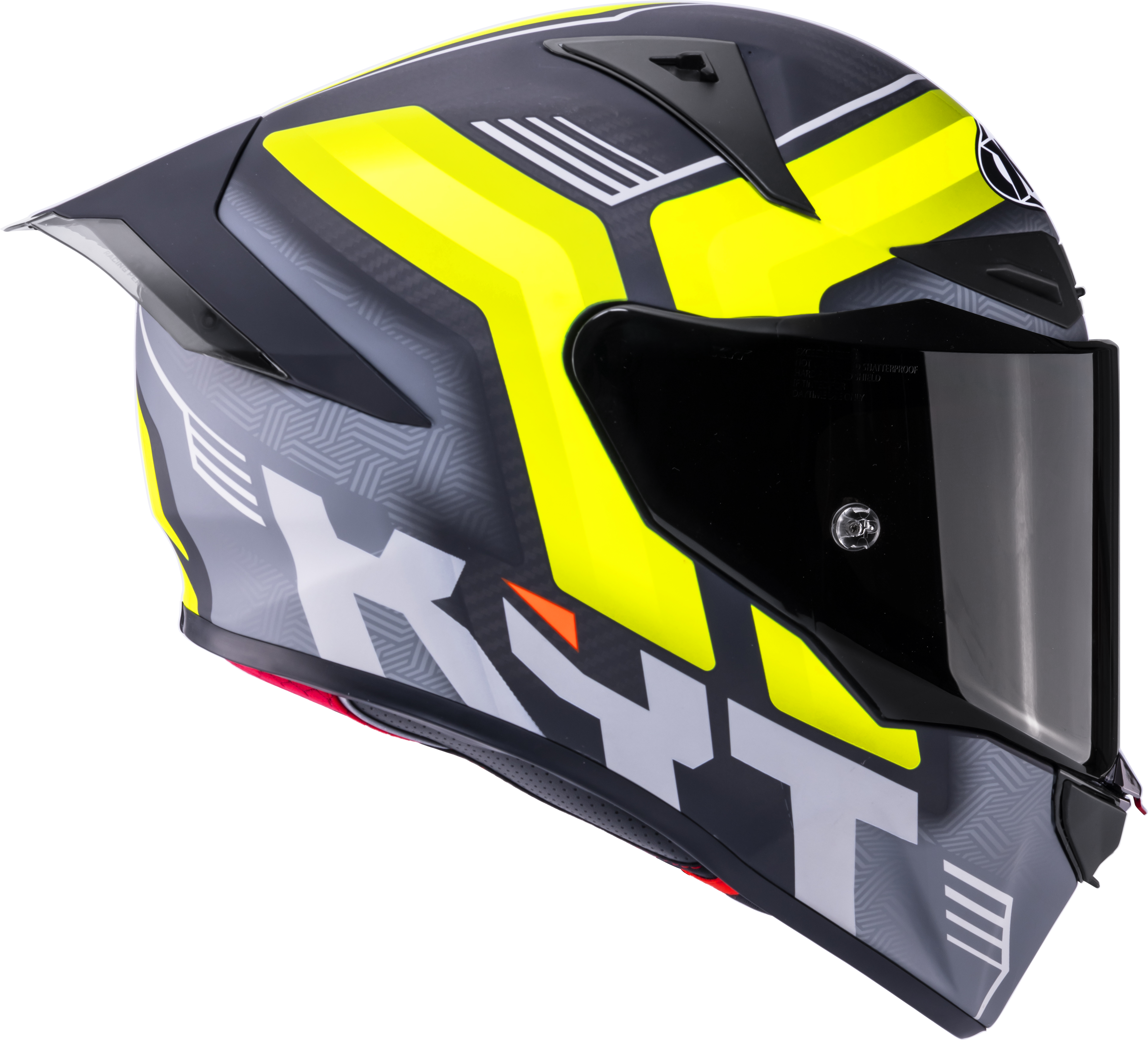 KYT R1R Capacete de Corrida Carbono Acelerador Amarelo Y6R10010 