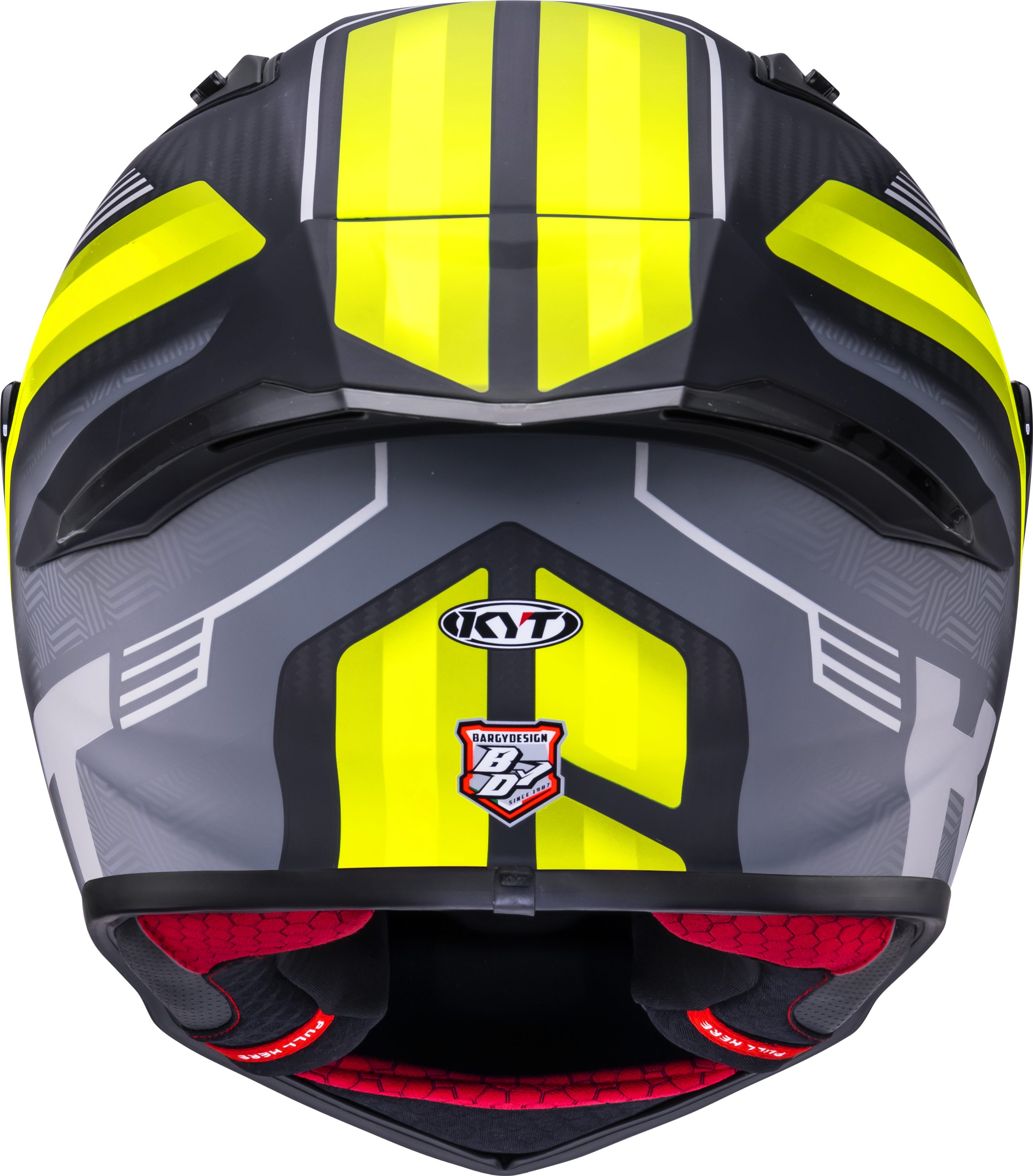 KYT R1R Capacete de Corrida Carbono Acelerador Amarelo Y6R10010 
