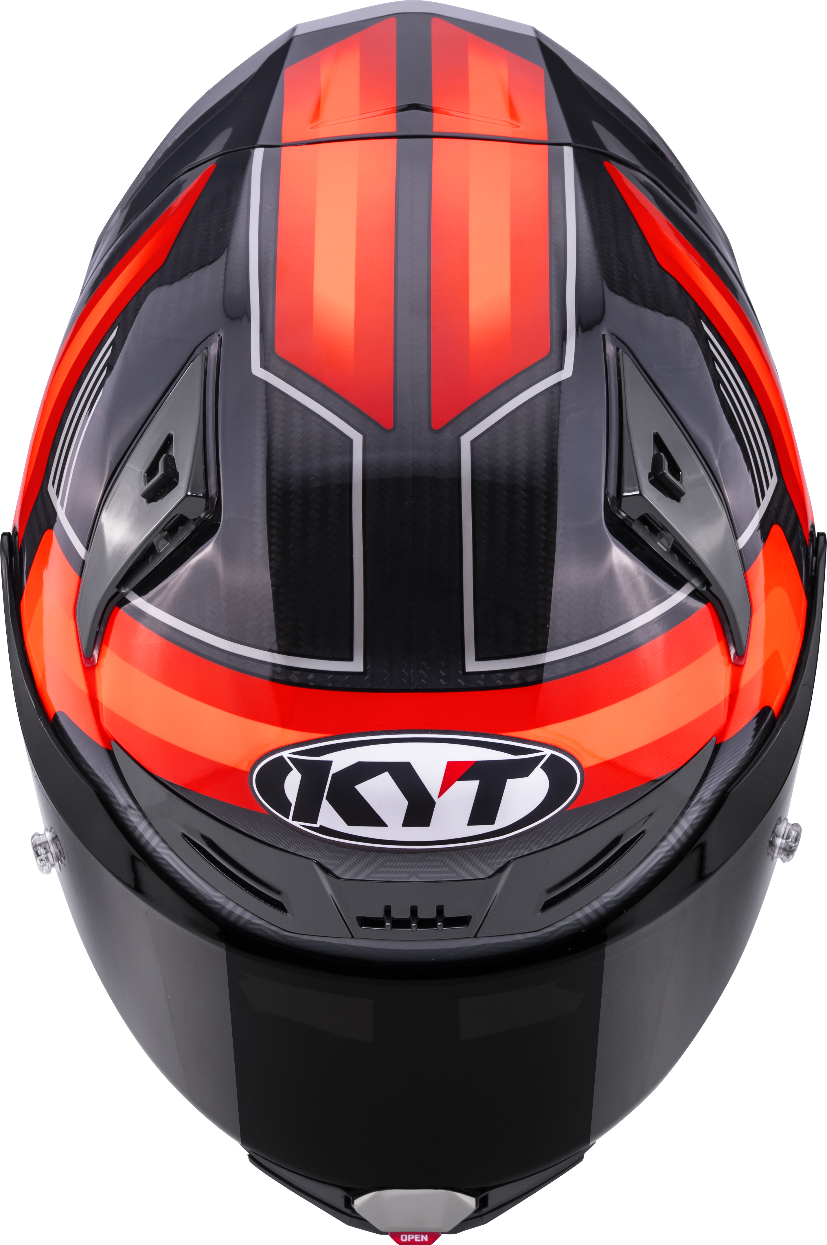 KYT R1R Capacete de Corrida em Carbono Acelerador Vermelho Y6R10003 