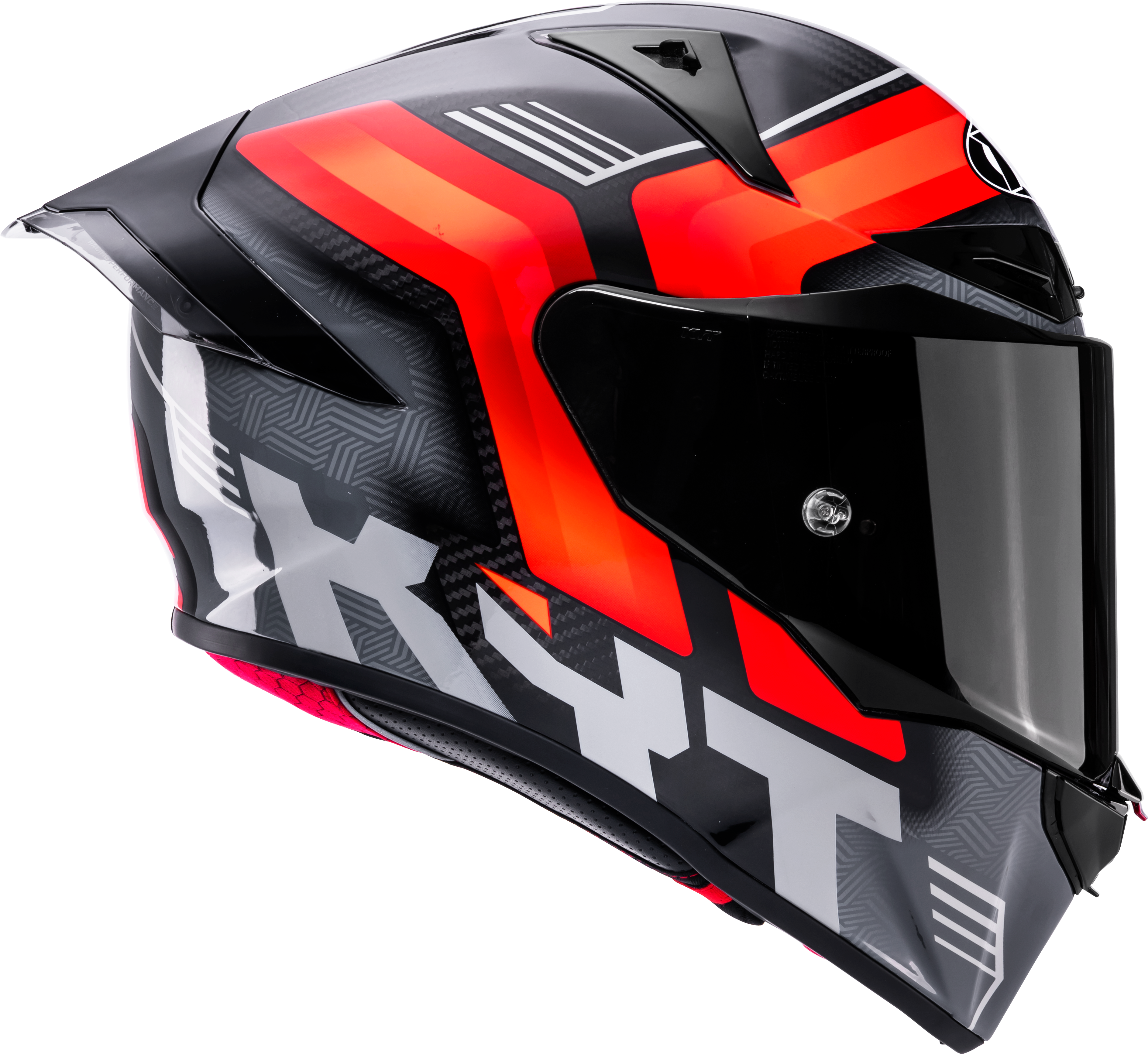 KYT R1R Capacete de Corrida em Carbono Acelerador Vermelho Y6R10003 