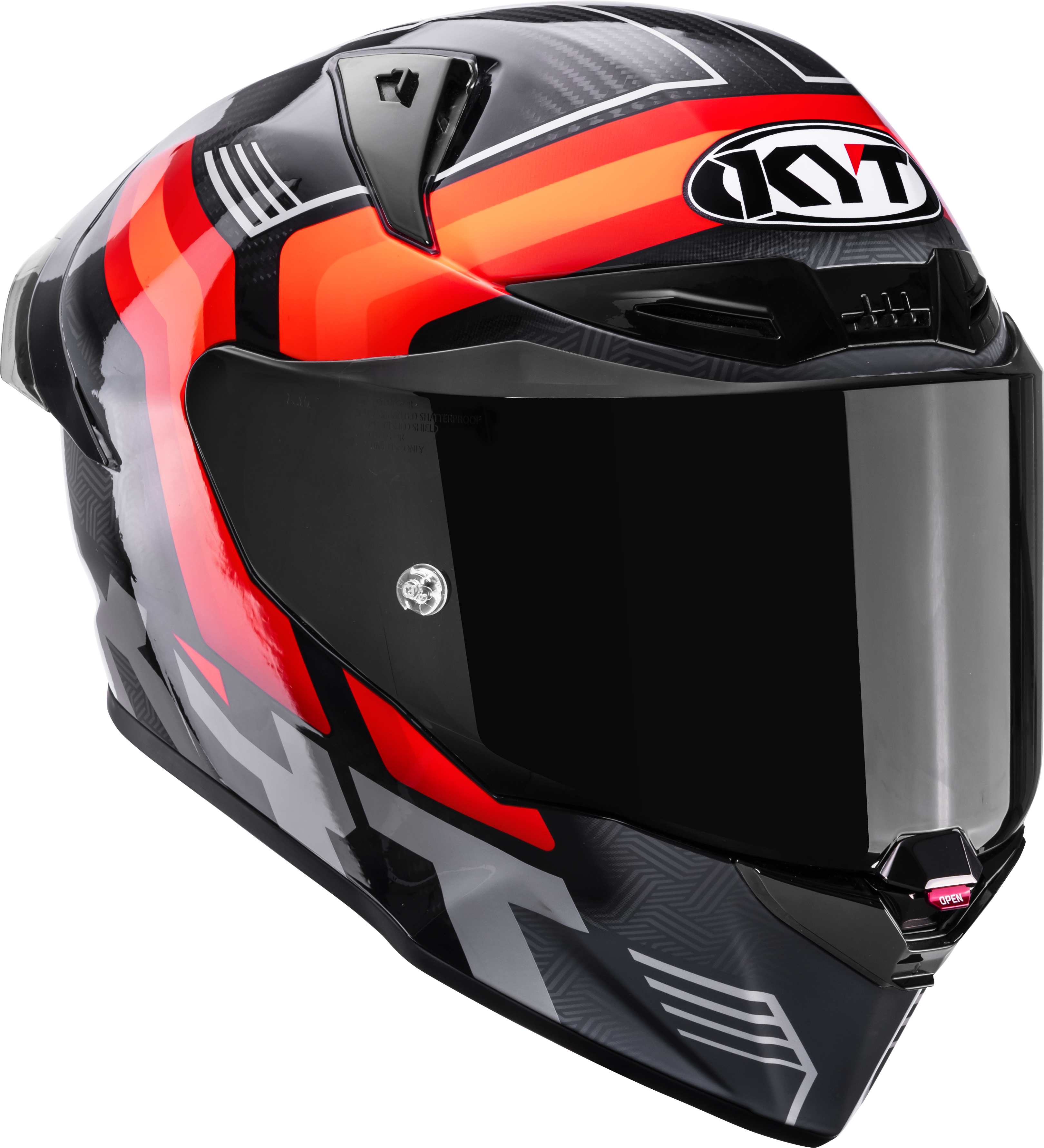 KYT R1R Capacete de Corrida em Carbono Acelerador Vermelho Y6R10003 