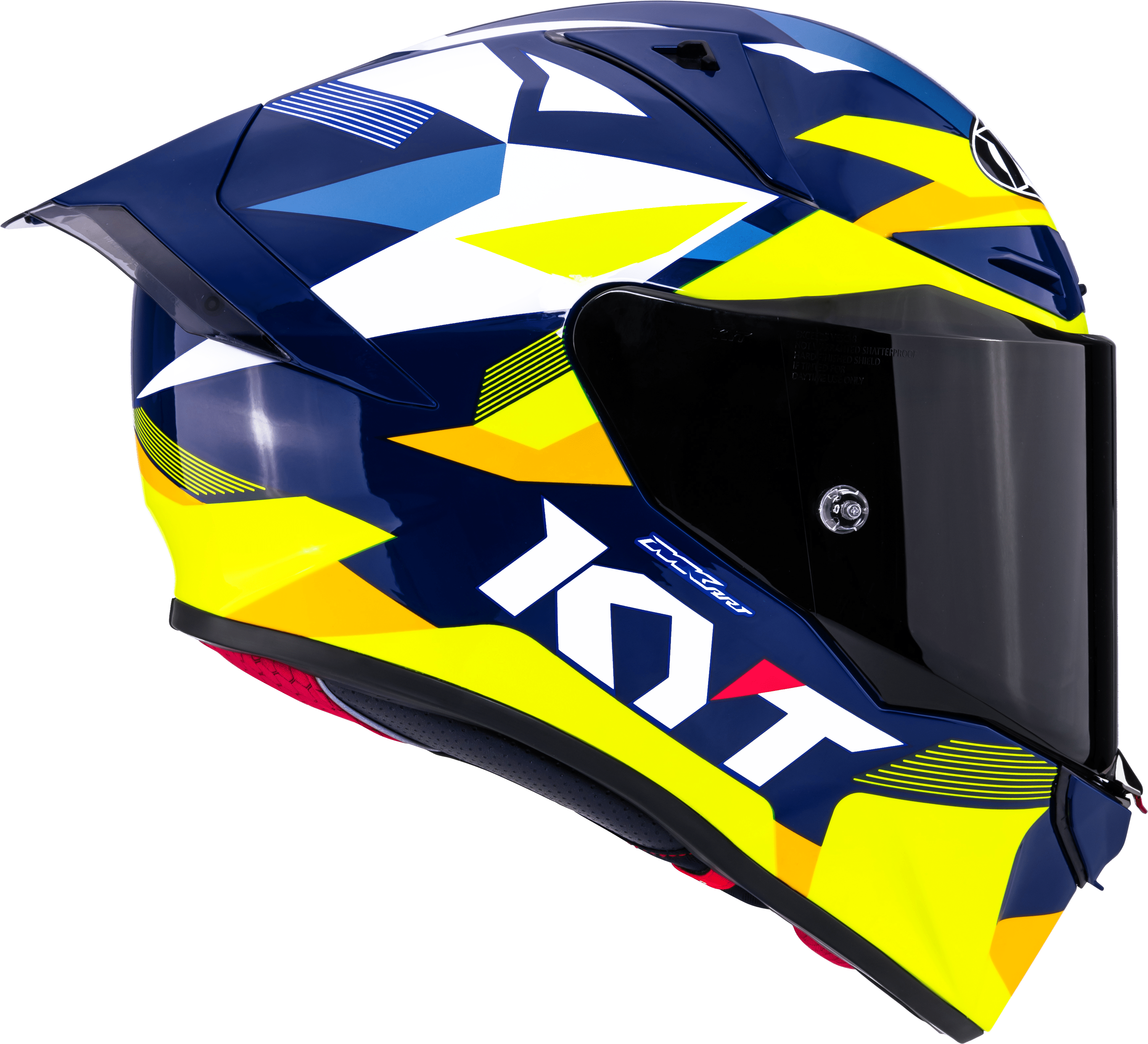 KYT R1R Capacete de Corrida Carbono Diamante Azul / Amarelo Y6R10005 