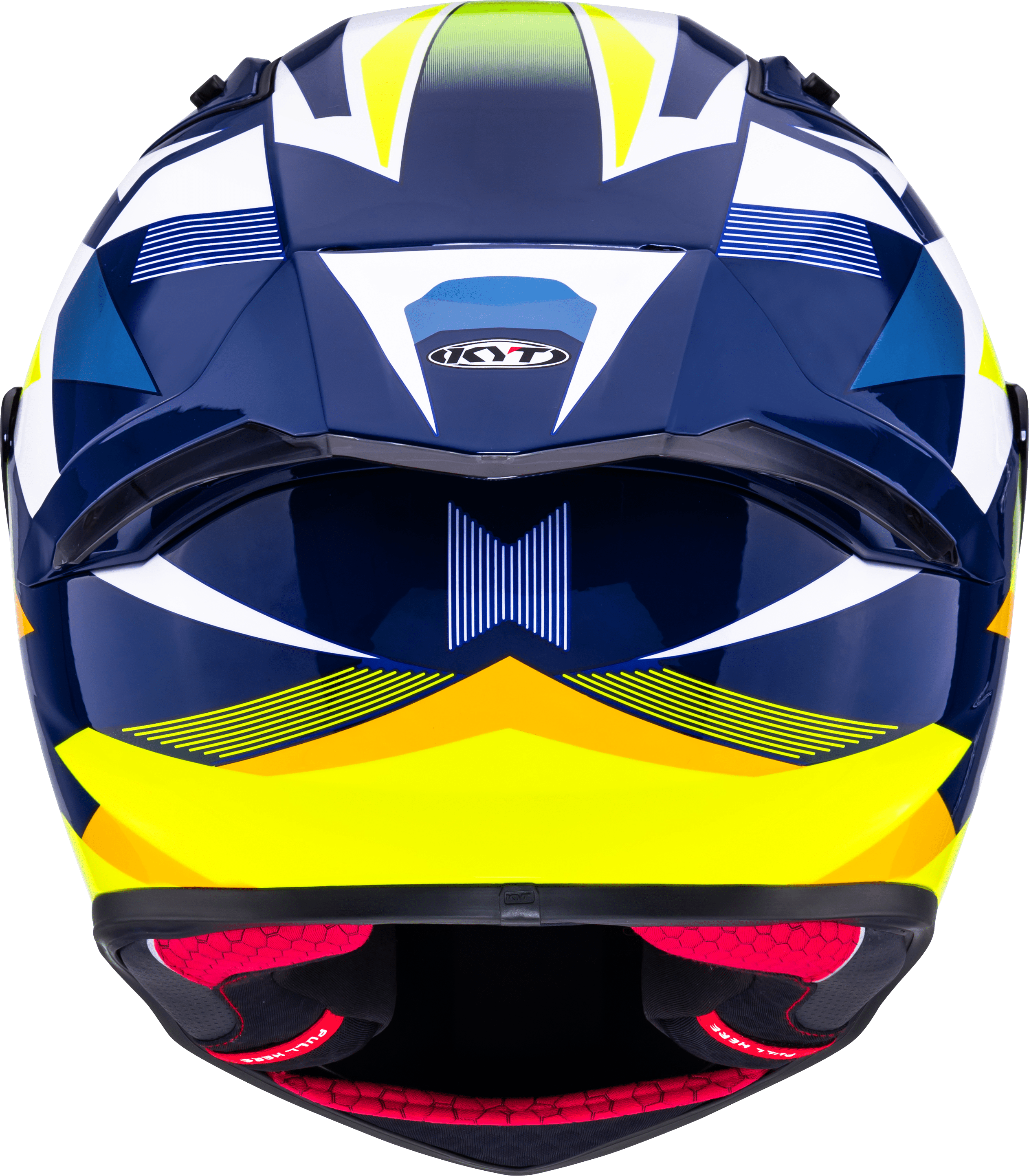 KYT R1R Capacete de Corrida Carbono Diamante Azul / Amarelo Y6R10005 