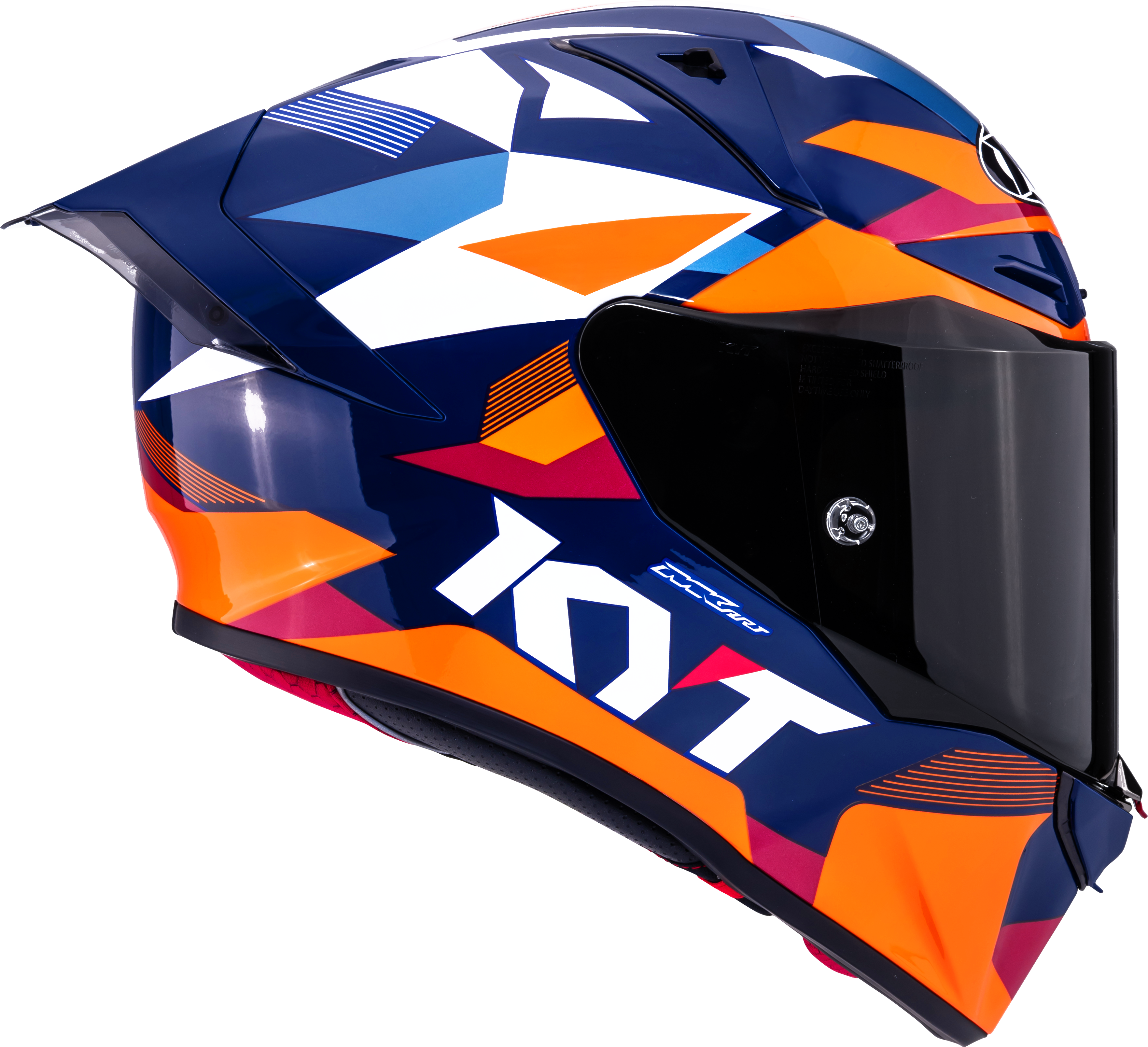 KYT R1R Capacete de Corrida Carbono Diamante Azul / Laranja Y6R10006 