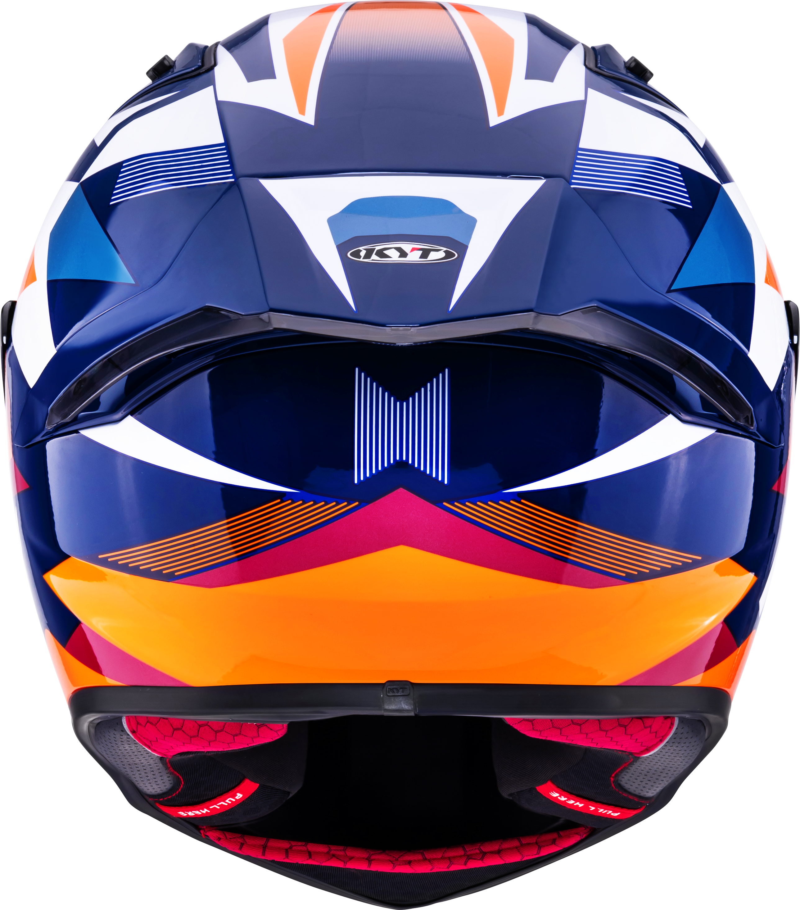 KYT R1R Capacete de Corrida Carbono Diamante Azul / Laranja Y6R10006 