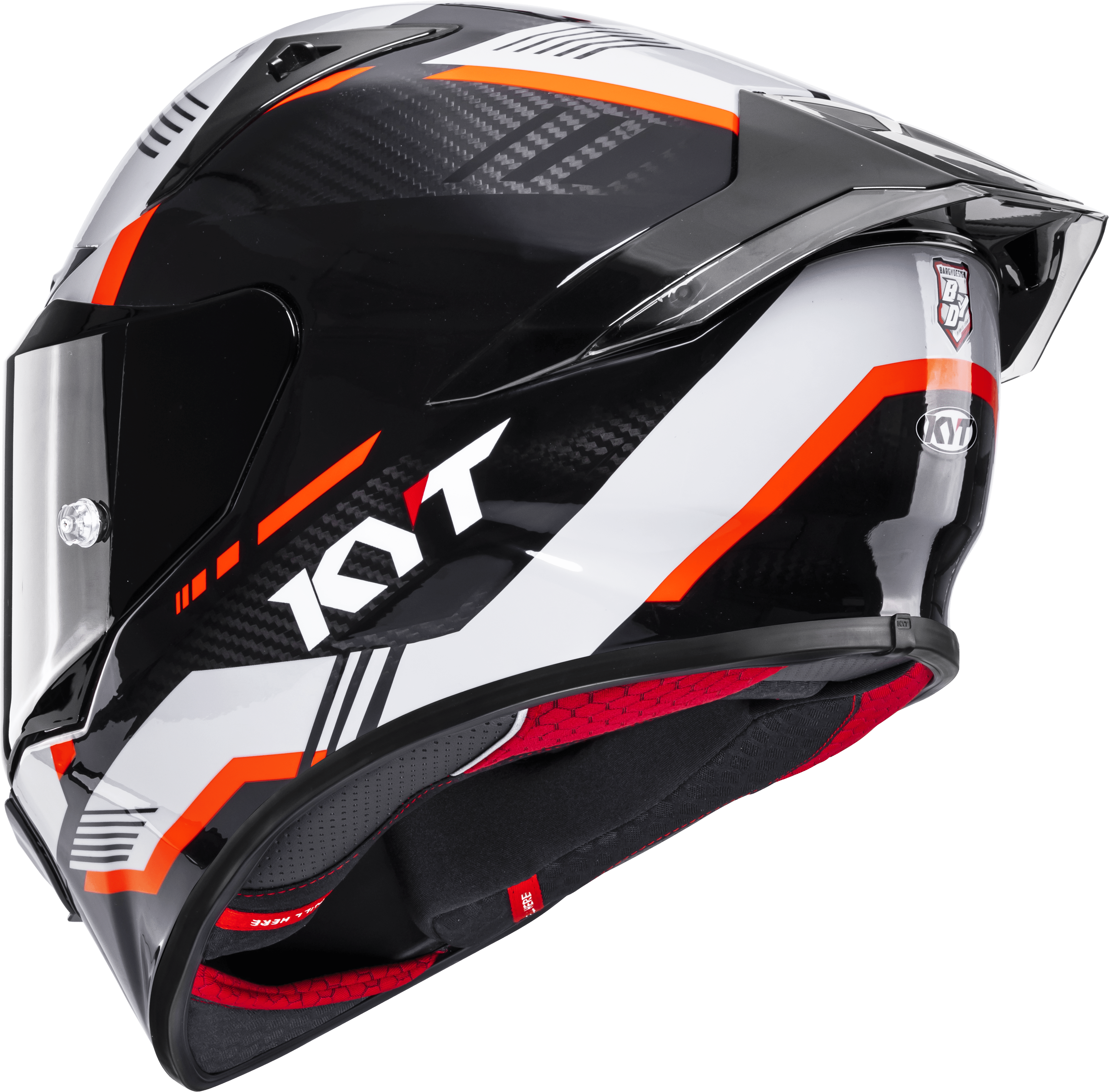 KYT R1R Capacete de Corrida Carbon Zone Laranja Y6R10008 