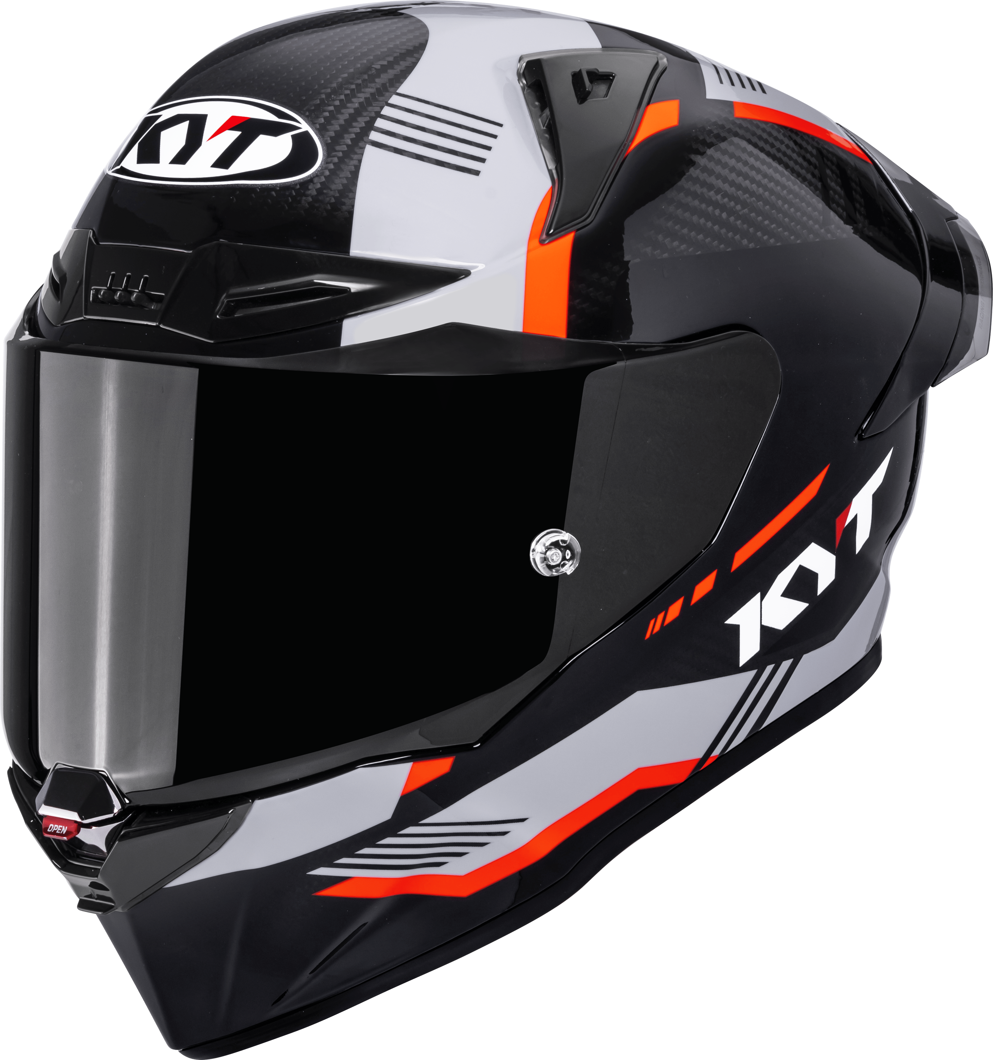 KYT R1R Capacete de Corrida Carbon Zone Laranja Y6R10008 