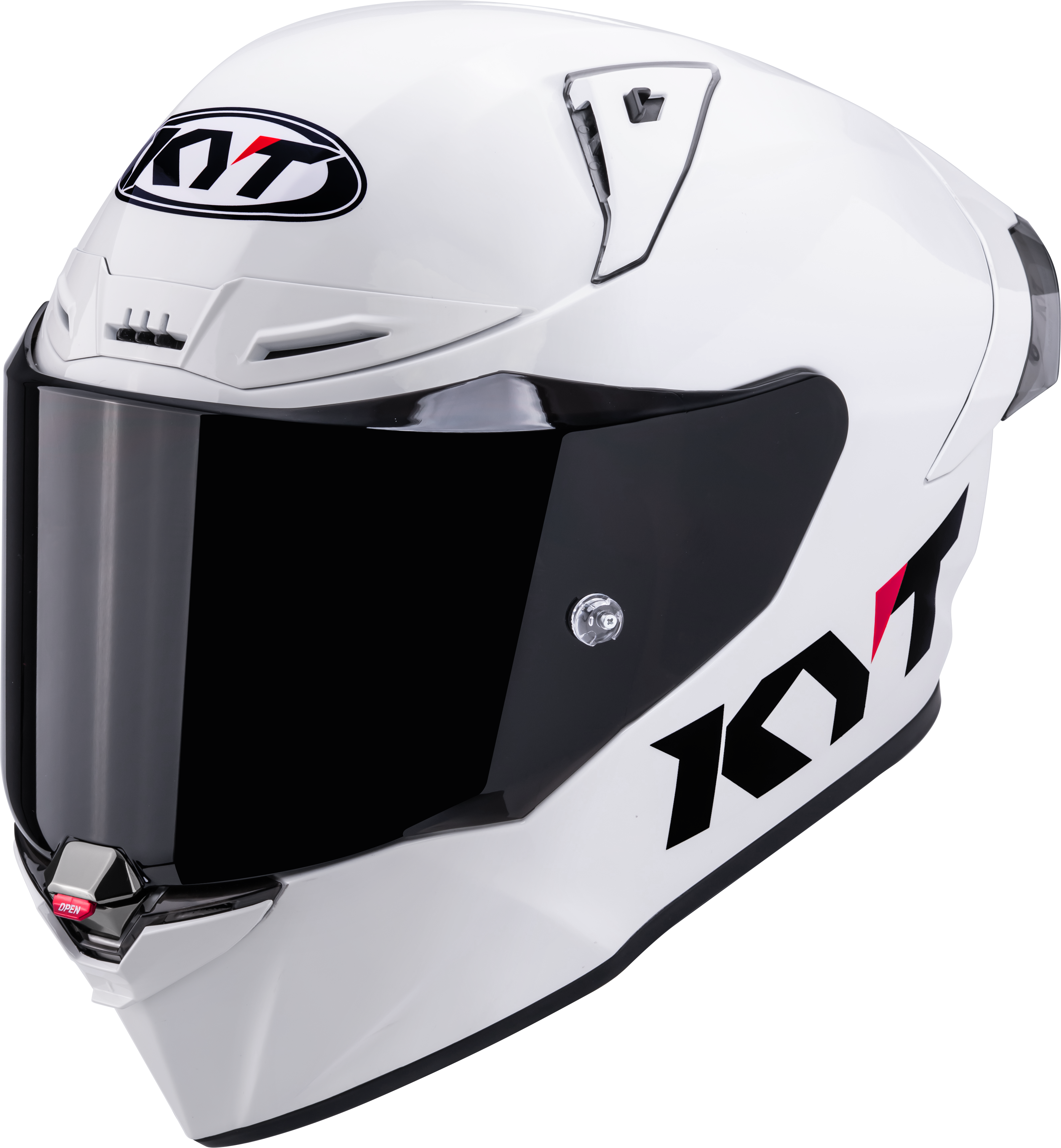 KYT R1R Capacete de Corrida Liso branco brilhante Y6R100W3 