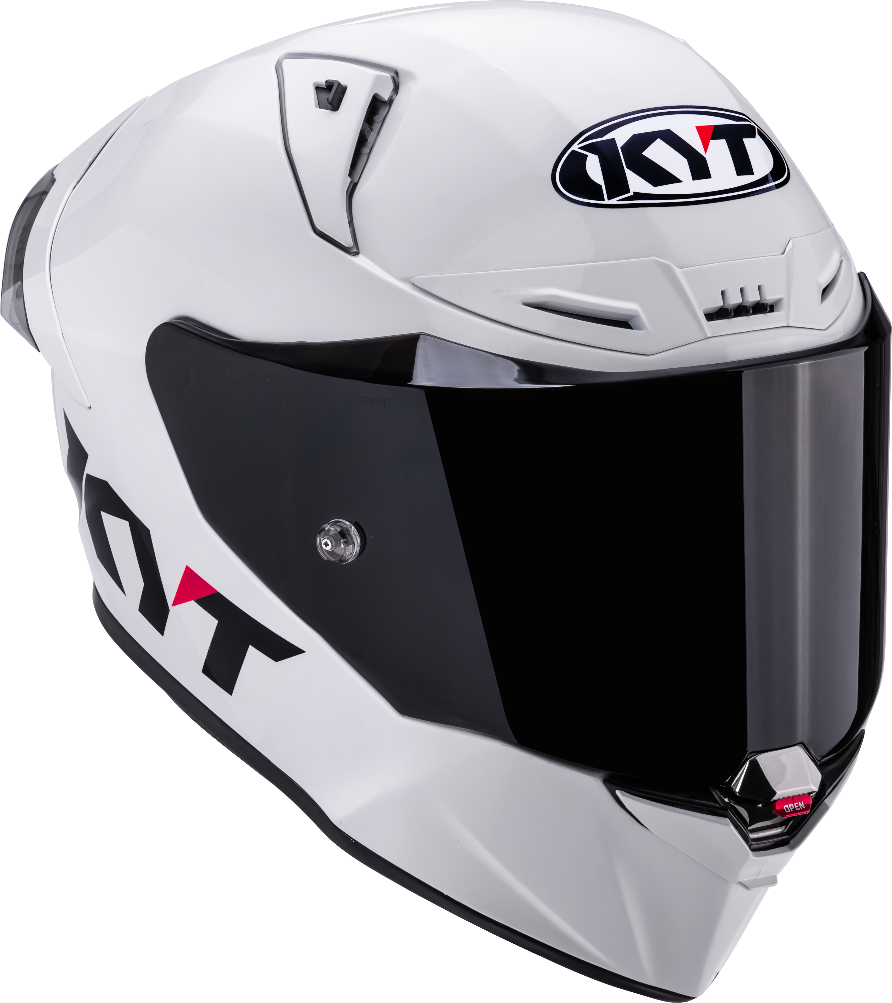 KYT R1R Capacete de Corrida Liso branco brilhante Y6R100W3 