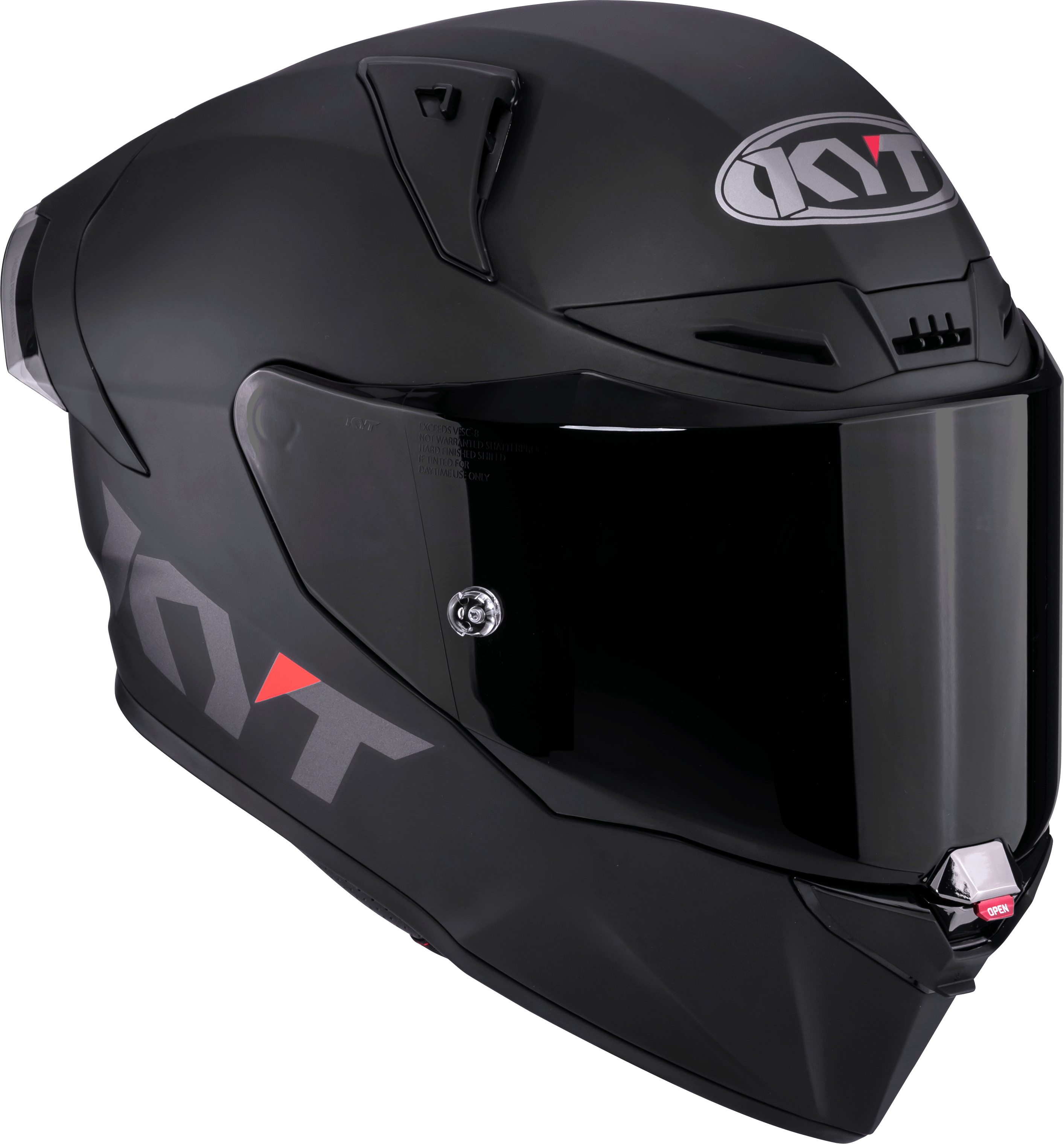 Capacete de corrida KYT R1R Plain preto mate Y6R100X6 