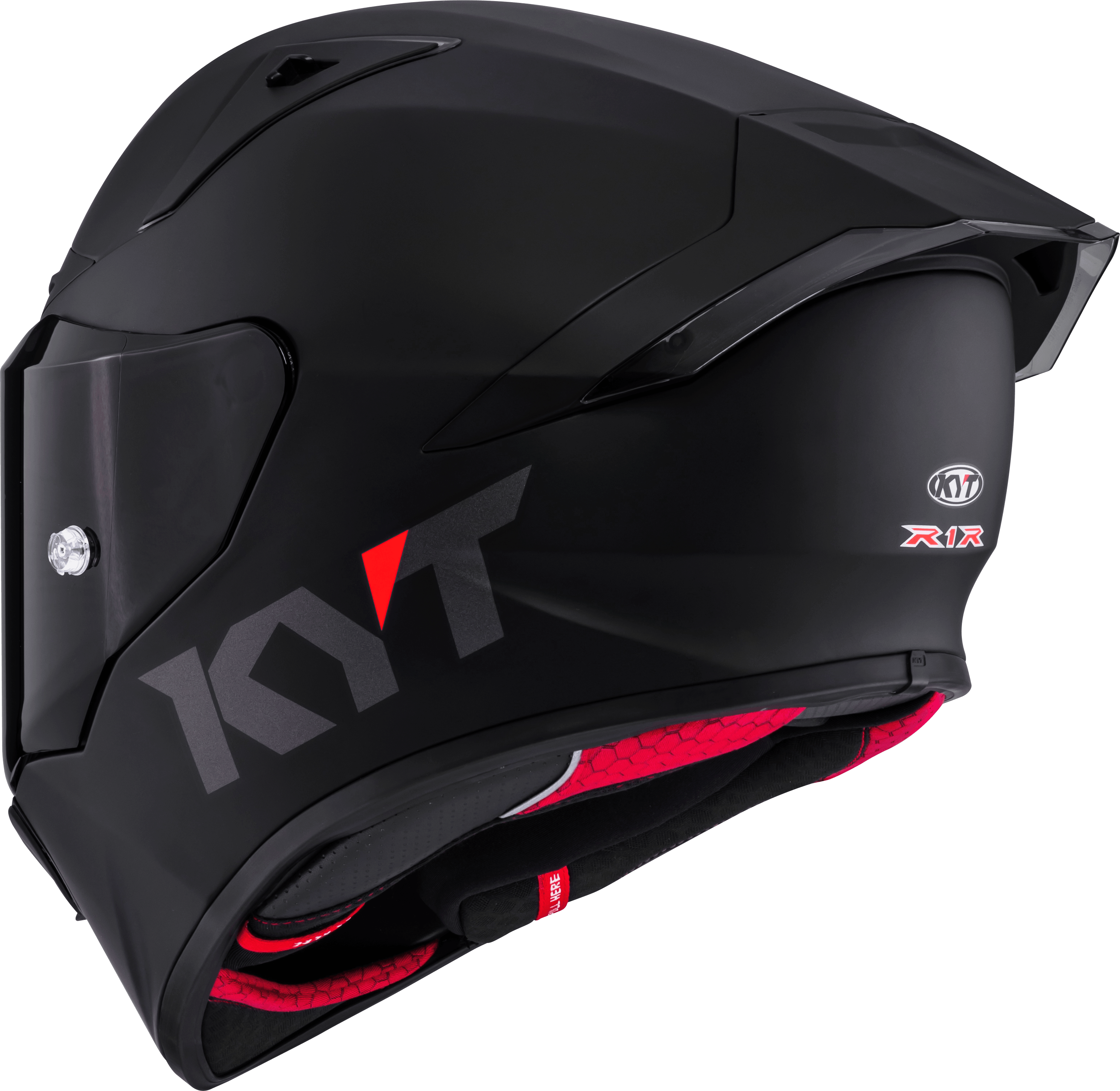 Capacete de corrida KYT R1R Plain preto mate Y6R100X6 