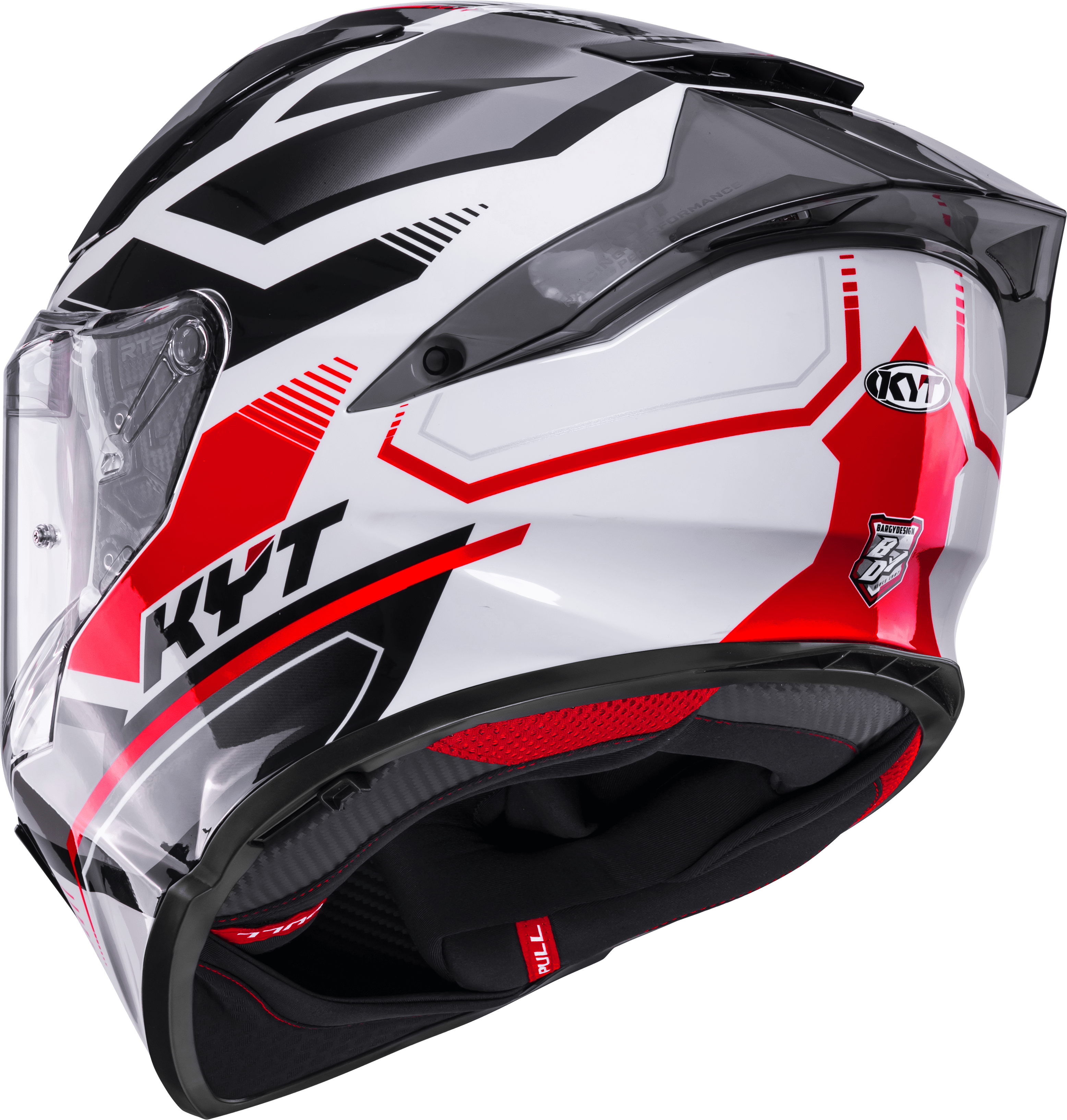 KYT R2R Capacete Parsec Branco/Vermelho Y6R20022 