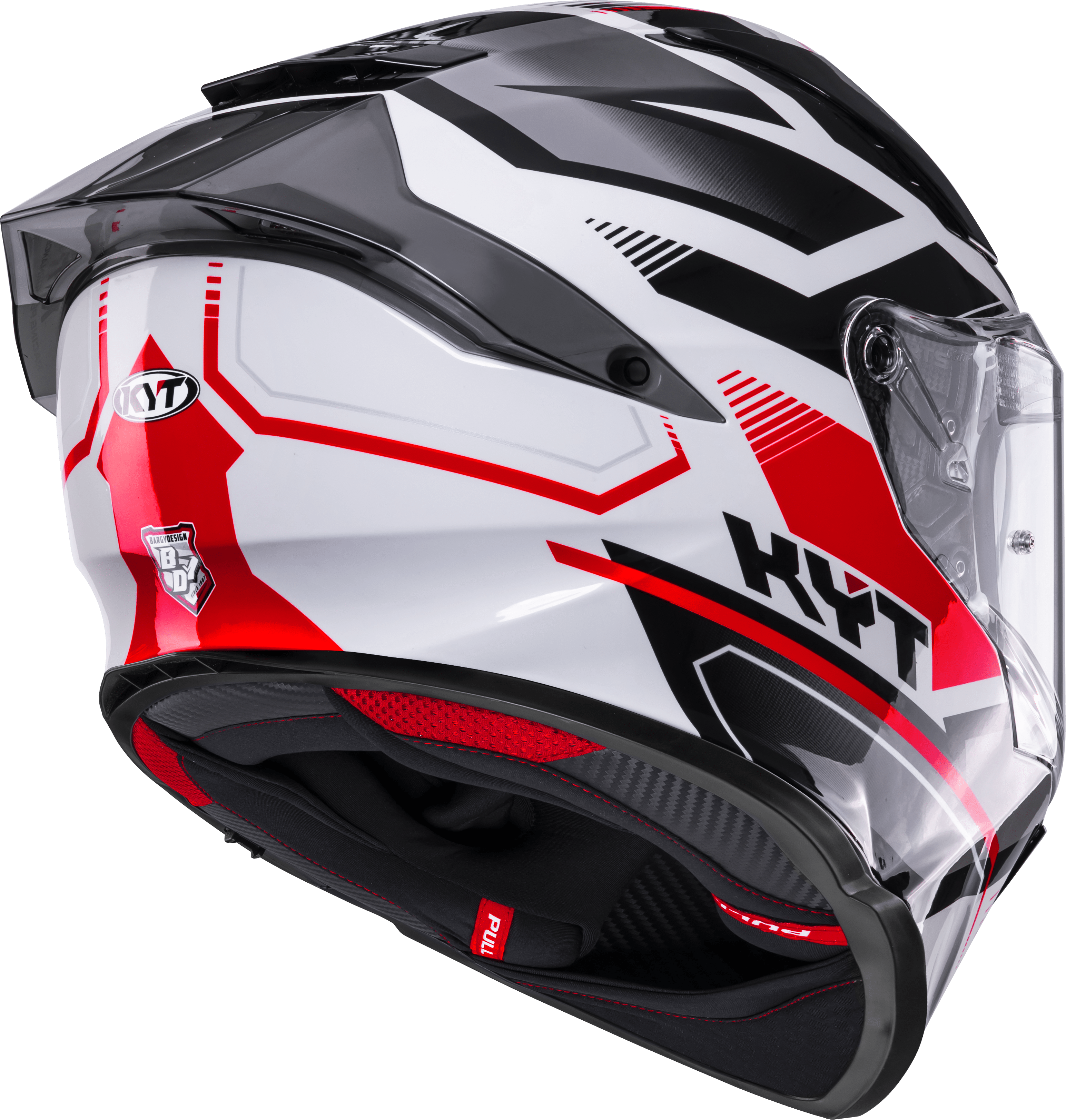 KYT R2R Capacete Parsec Branco/Vermelho Y6R20022 