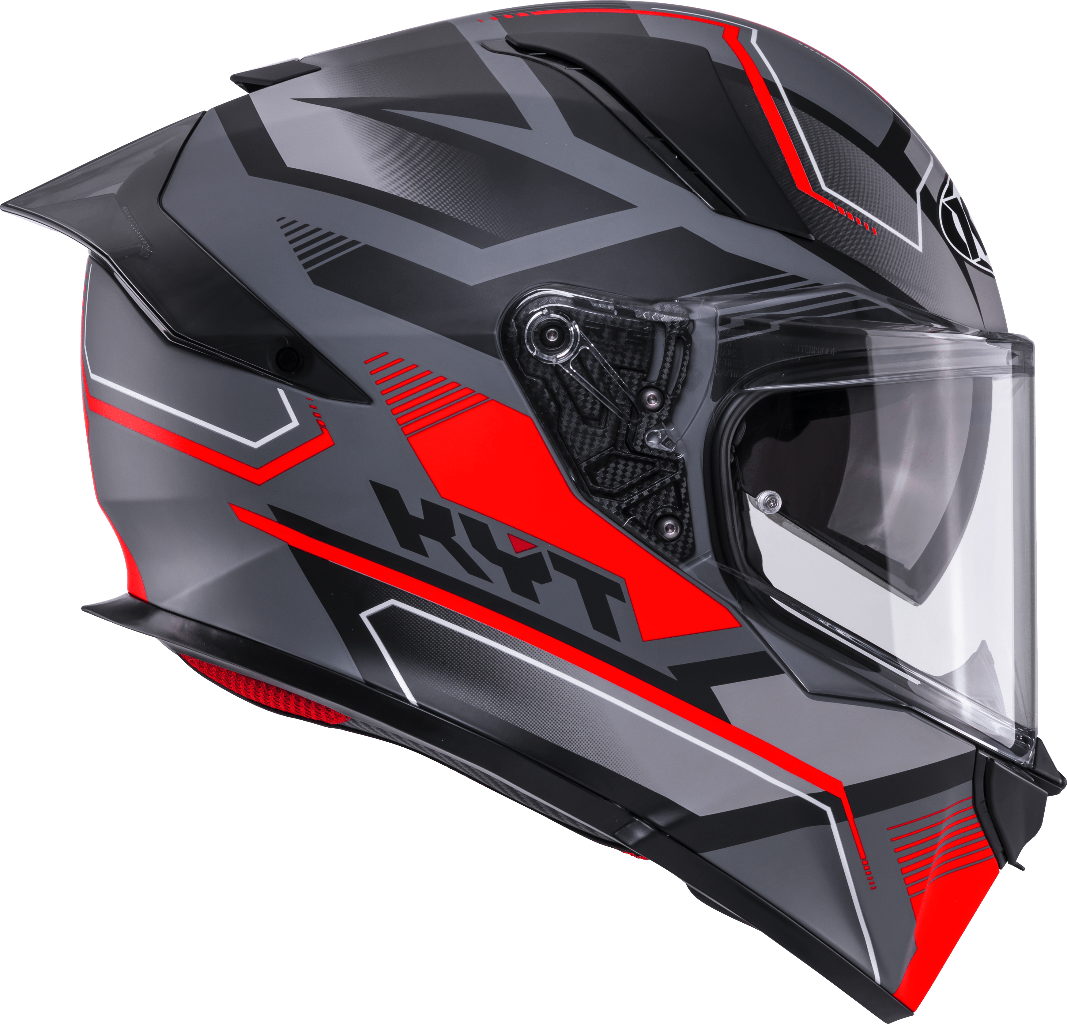 KYT R2R Capacete Parsec Matt Cinza / Vermelho Y6R20023 