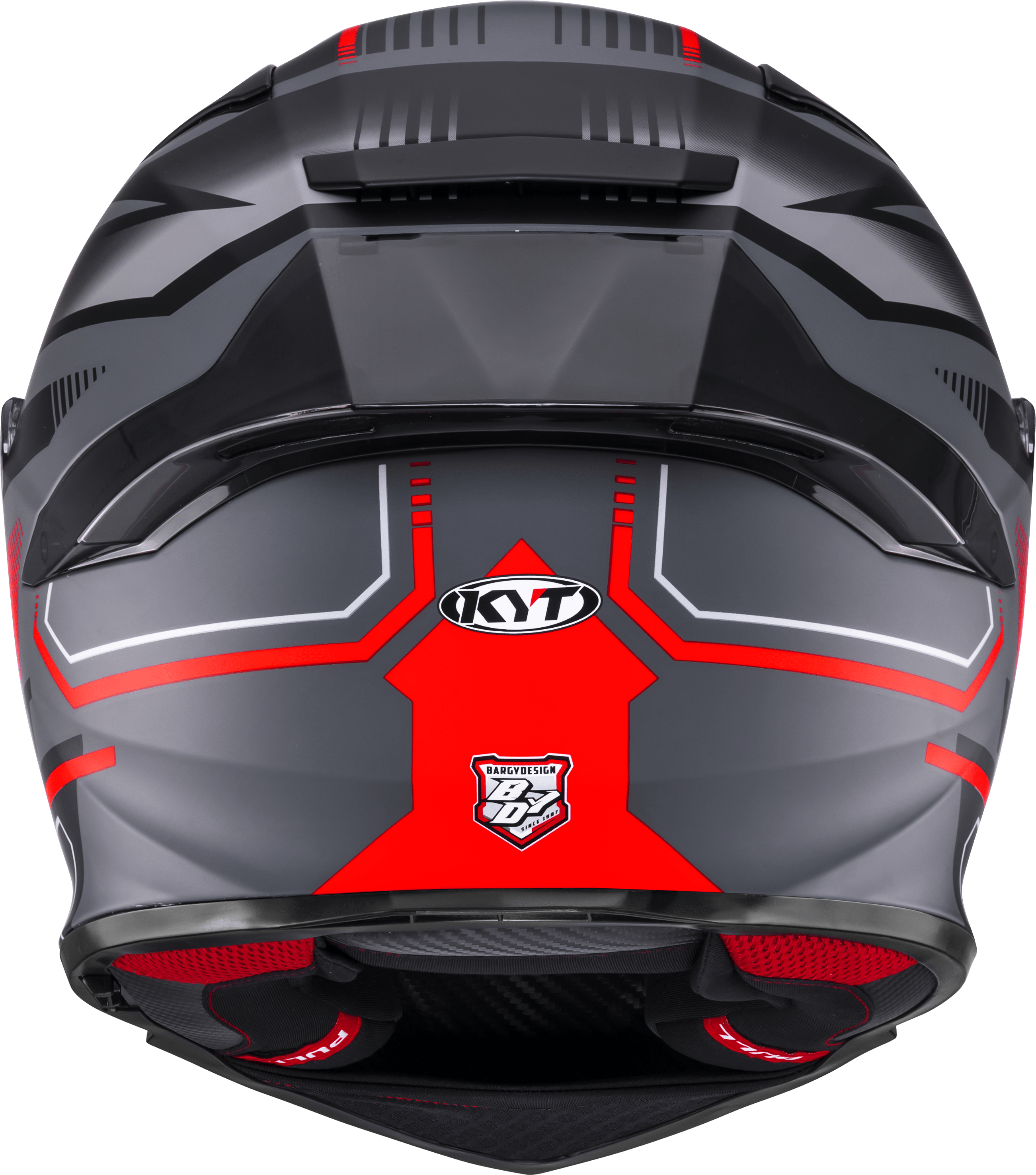 KYT R2R Capacete Parsec Matt Cinza / Vermelho Y6R20023 