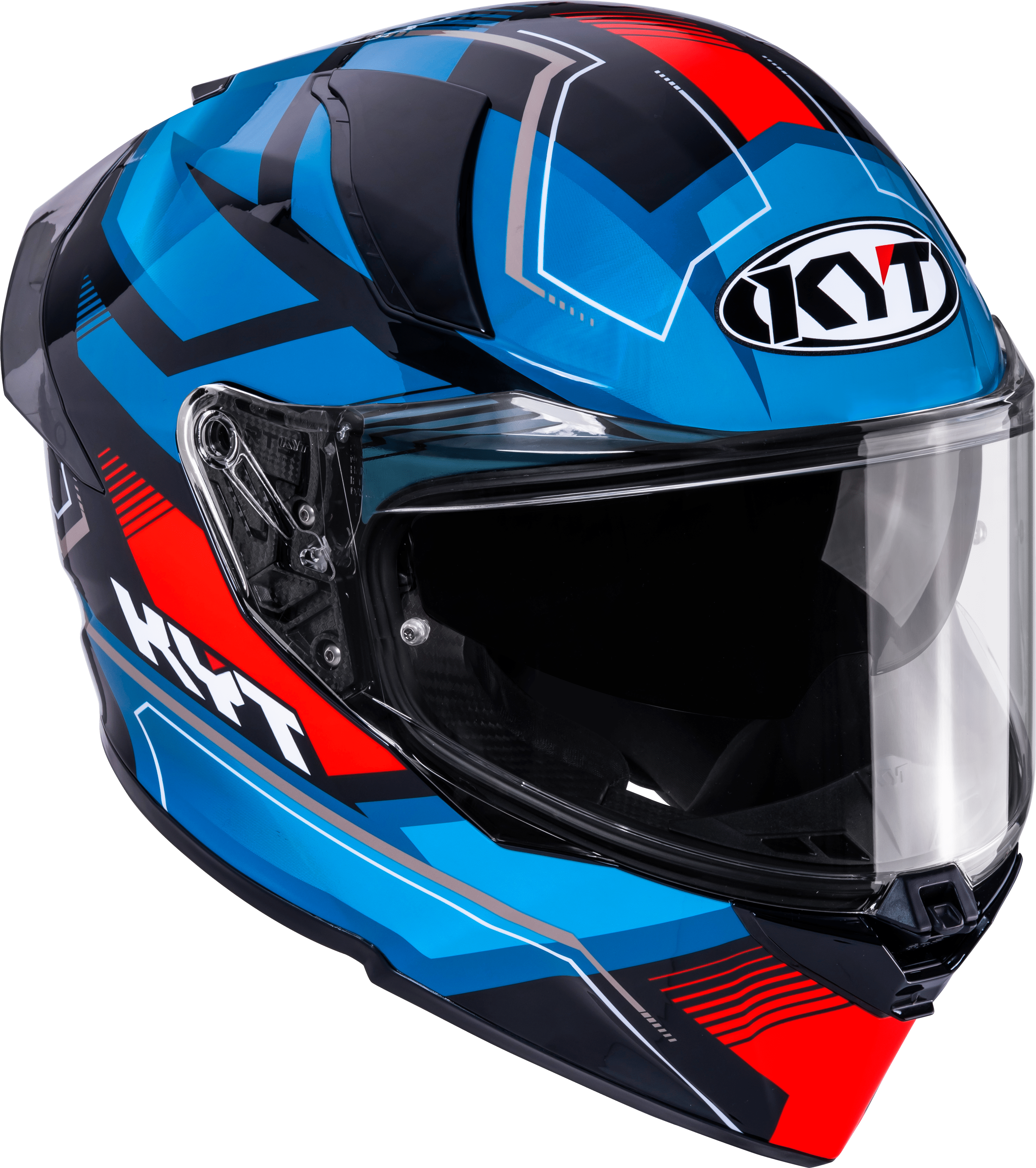 KYT R2R Capacete Parsec Preto / Azul / Vermelho Y6R20024 