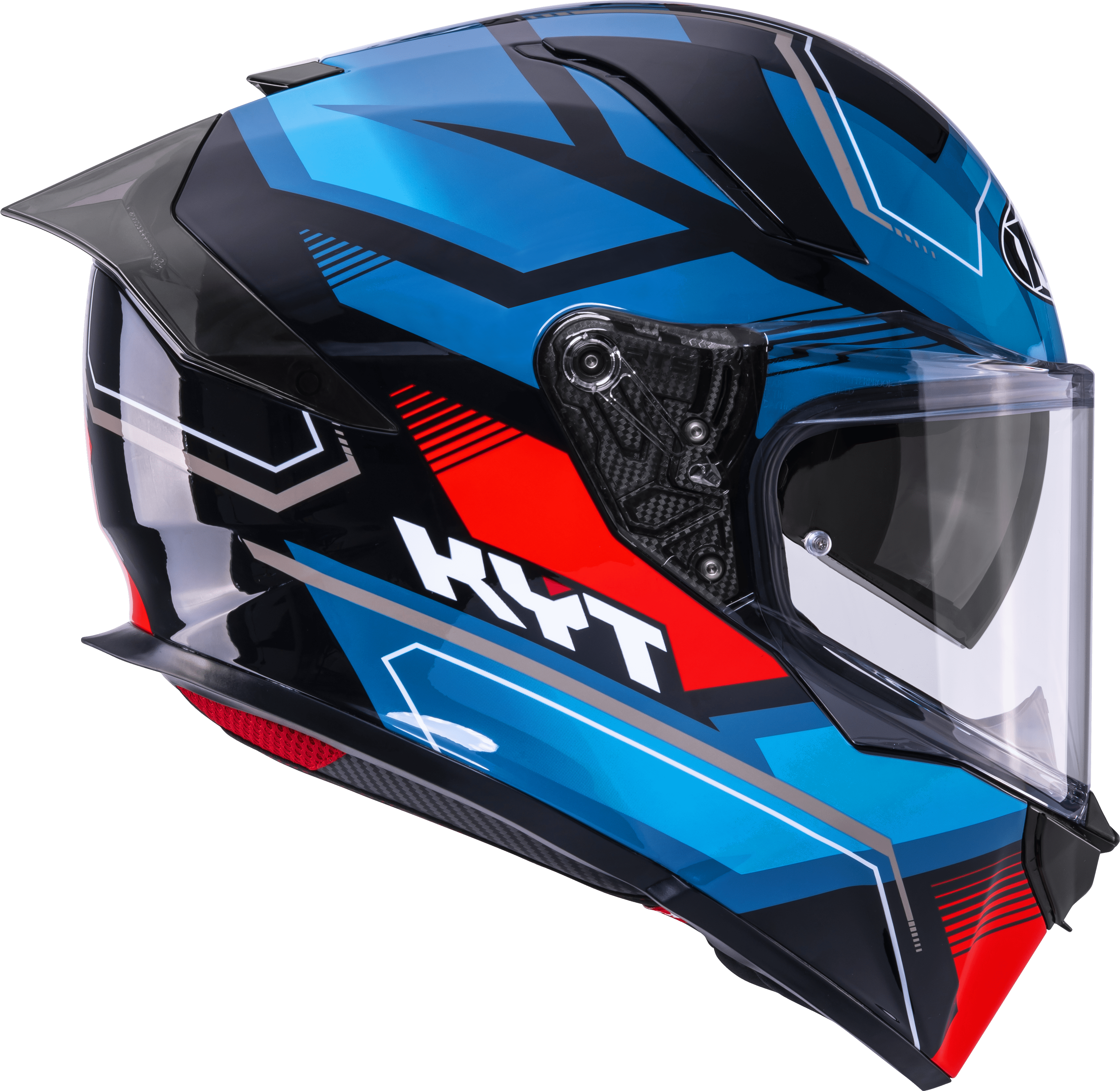KYT R2R Capacete Parsec Preto / Azul / Vermelho Y6R20024 