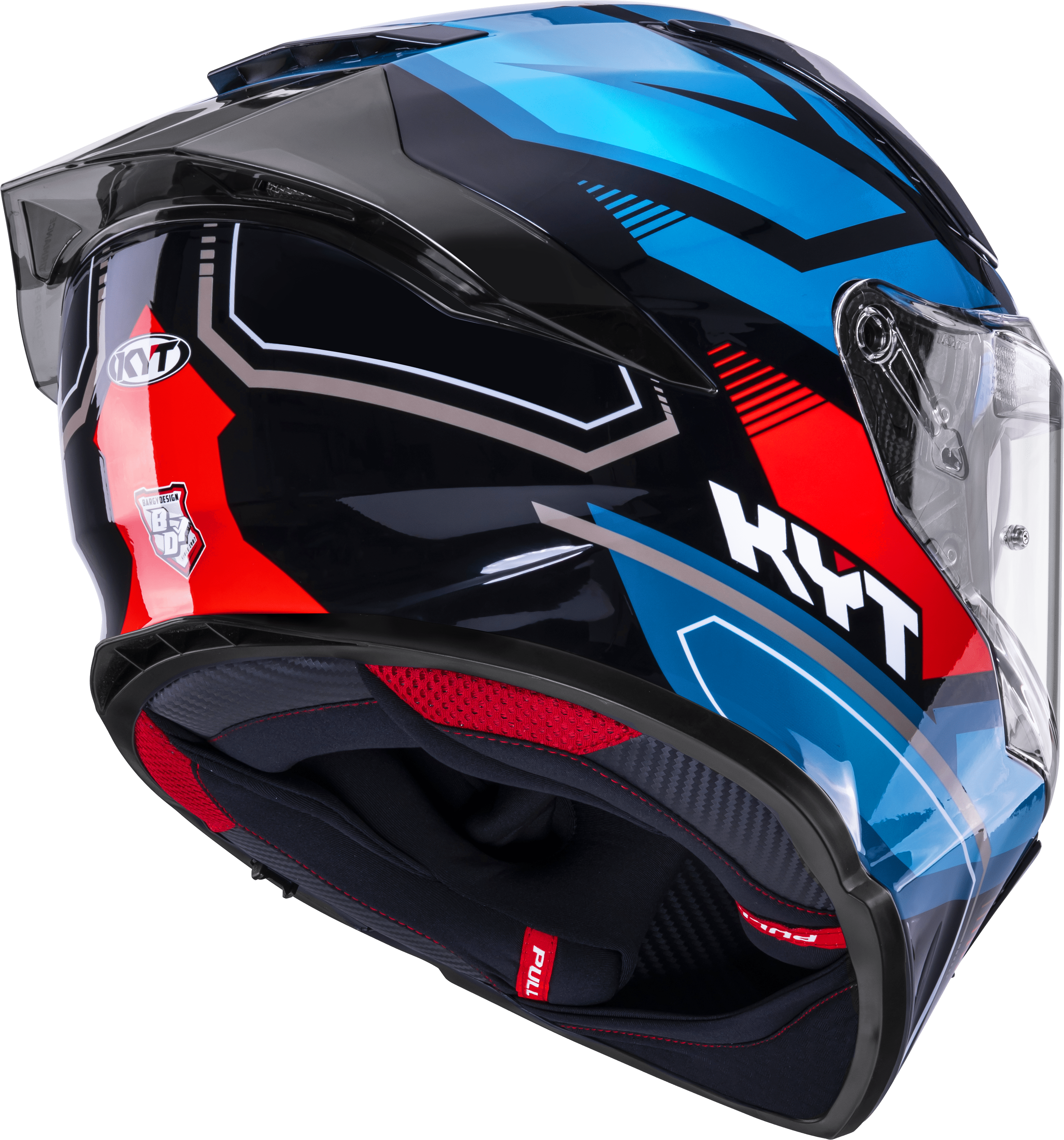 KYT R2R Capacete Parsec Preto / Azul / Vermelho Y6R20024 