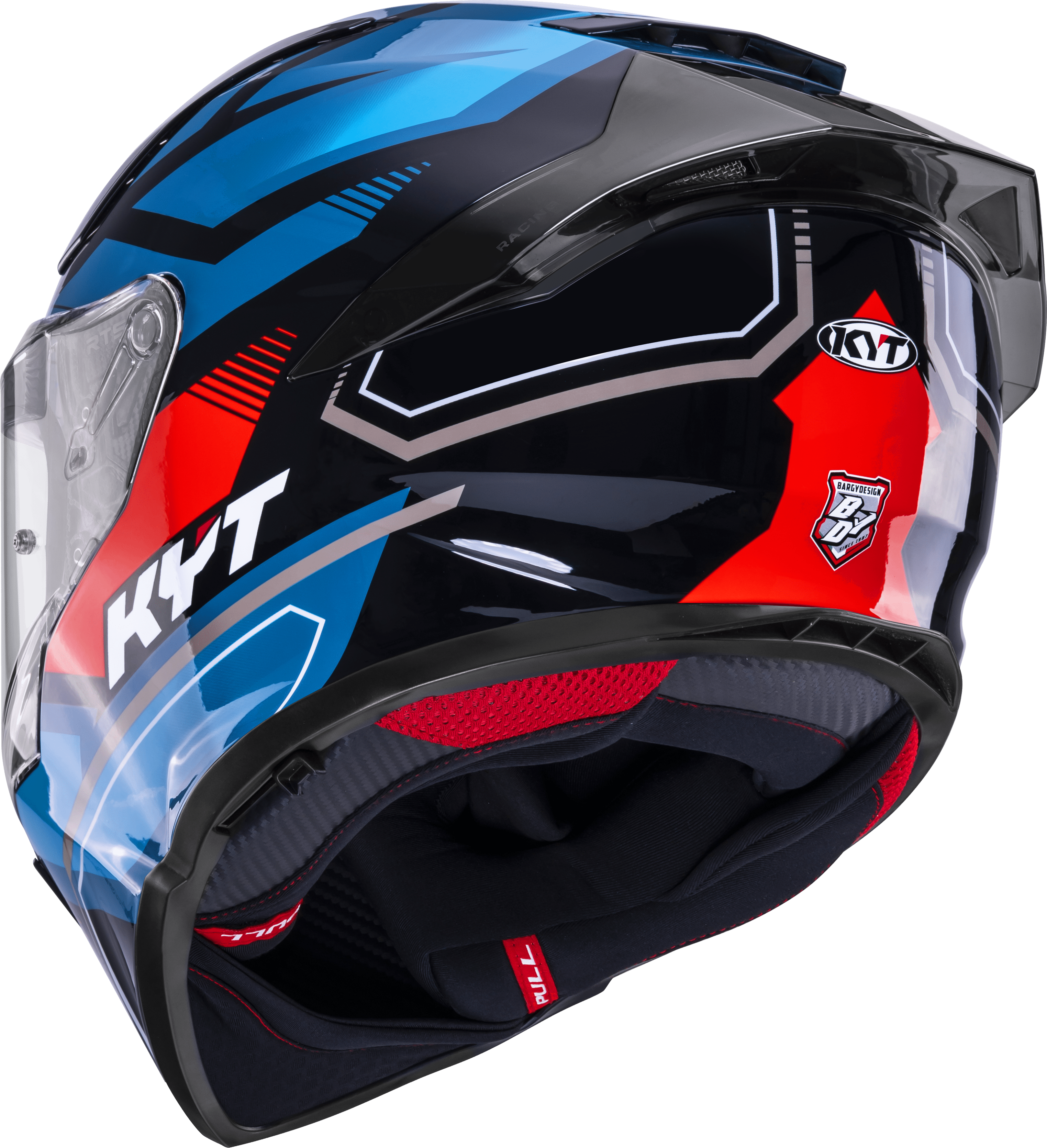 KYT R2R Capacete Parsec Preto / Azul / Vermelho Y6R20024 