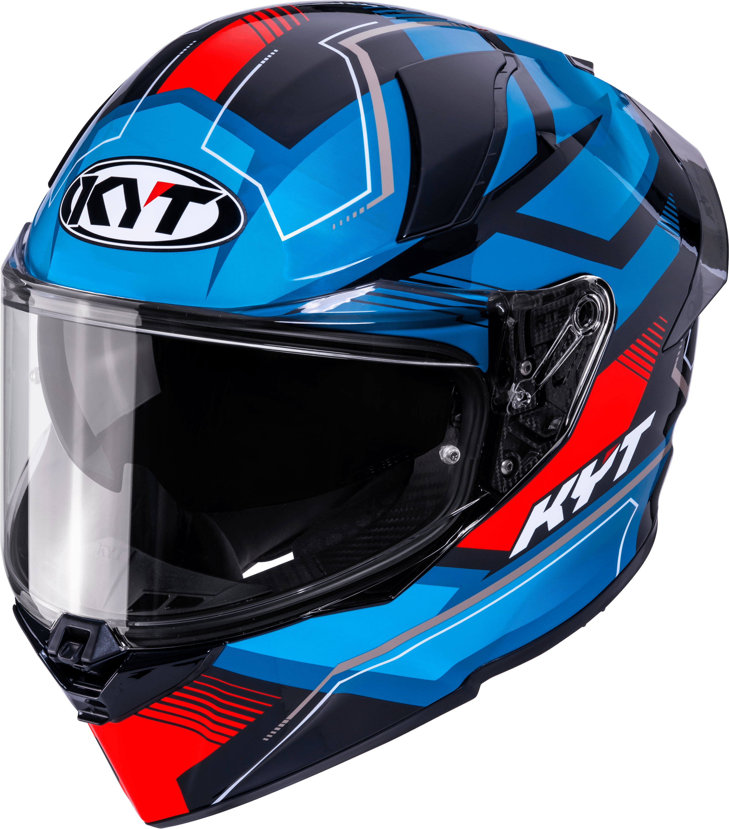 KYT R2R Capacete Parsec Preto / Azul / Vermelho Y6R20024 