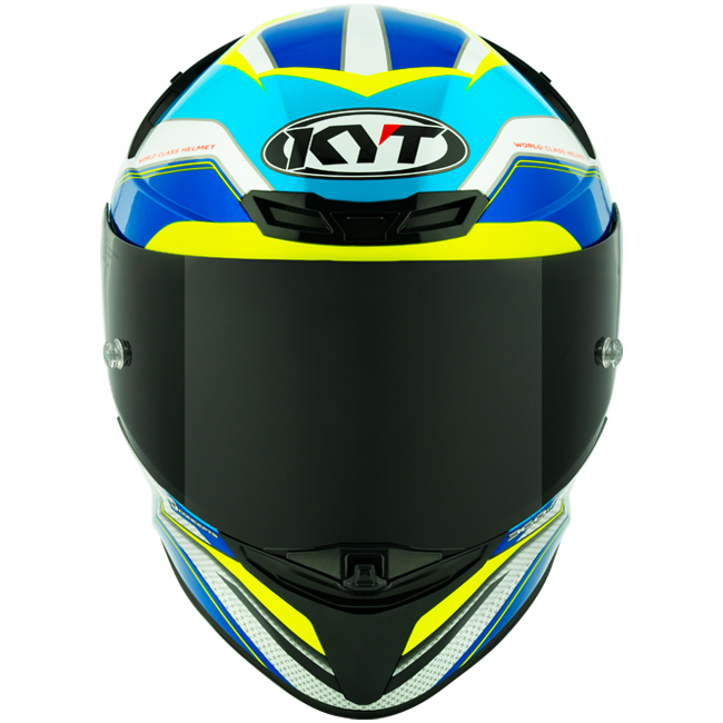 KYT TT-Revo Capacete Grand Prix Branco Azul Claro Y6TR0004 