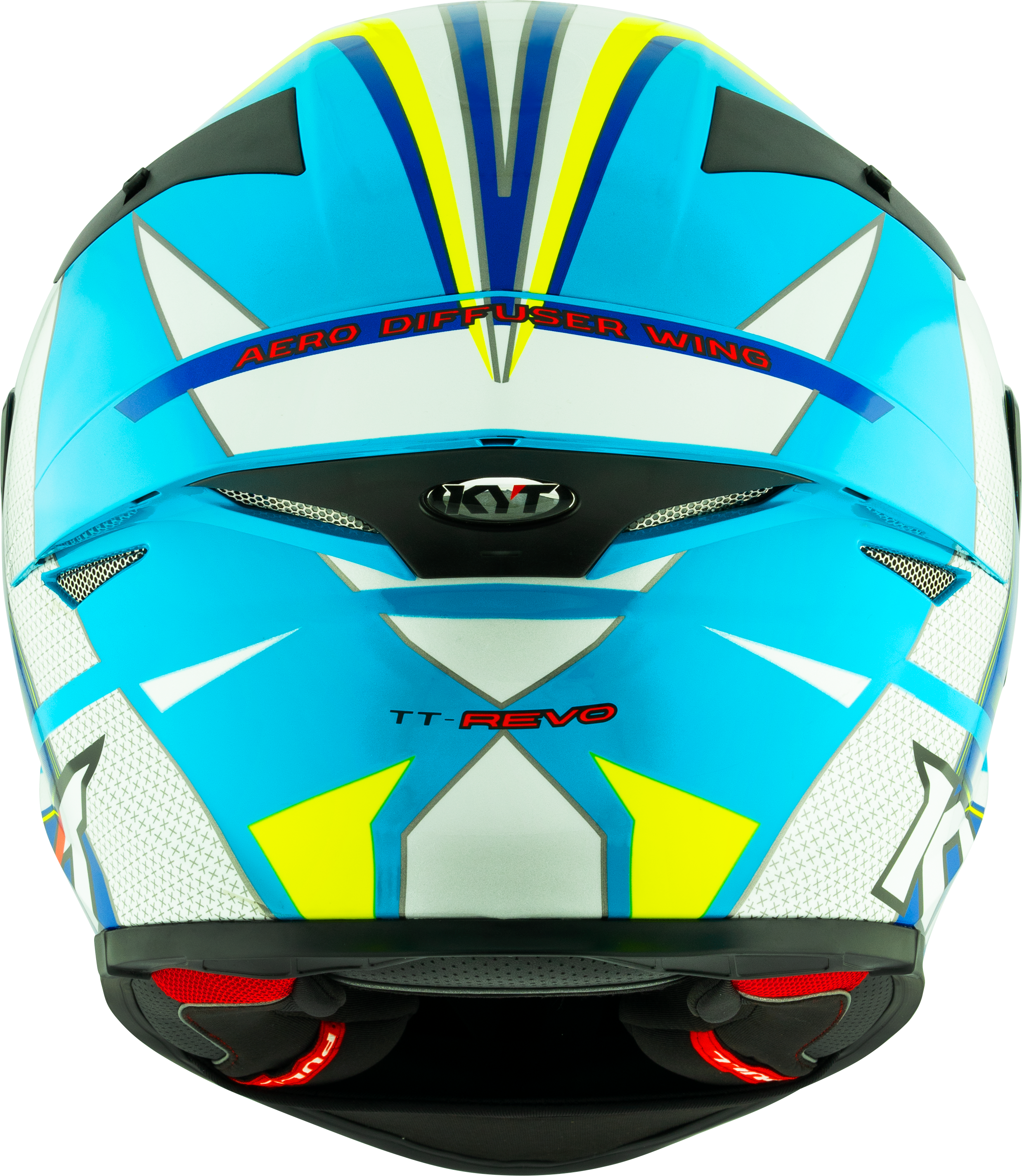 KYT TT-Revo Capacete Grand Prix Branco Azul Claro Y6TR0004 