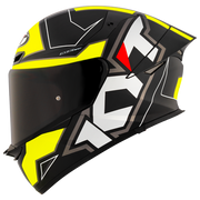 KYT TT-Revo Capacete Electron Preto Amarelo mate Y6TR0007 