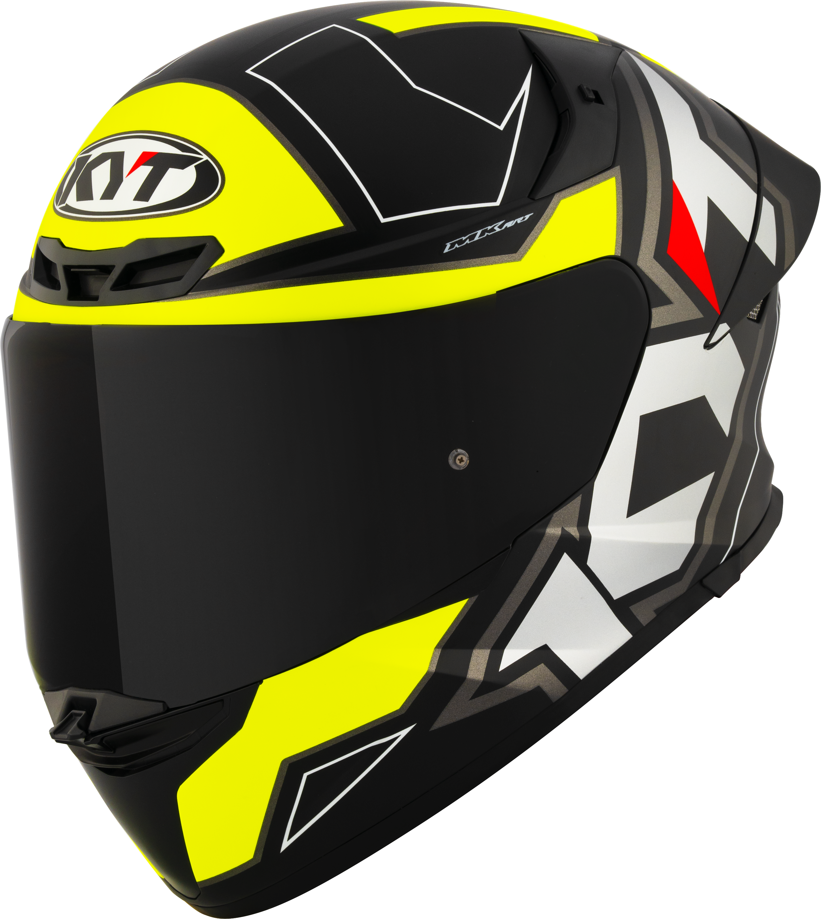 KYT TT-Revo Capacete Electron Preto Amarelo mate Y6TR0007 
