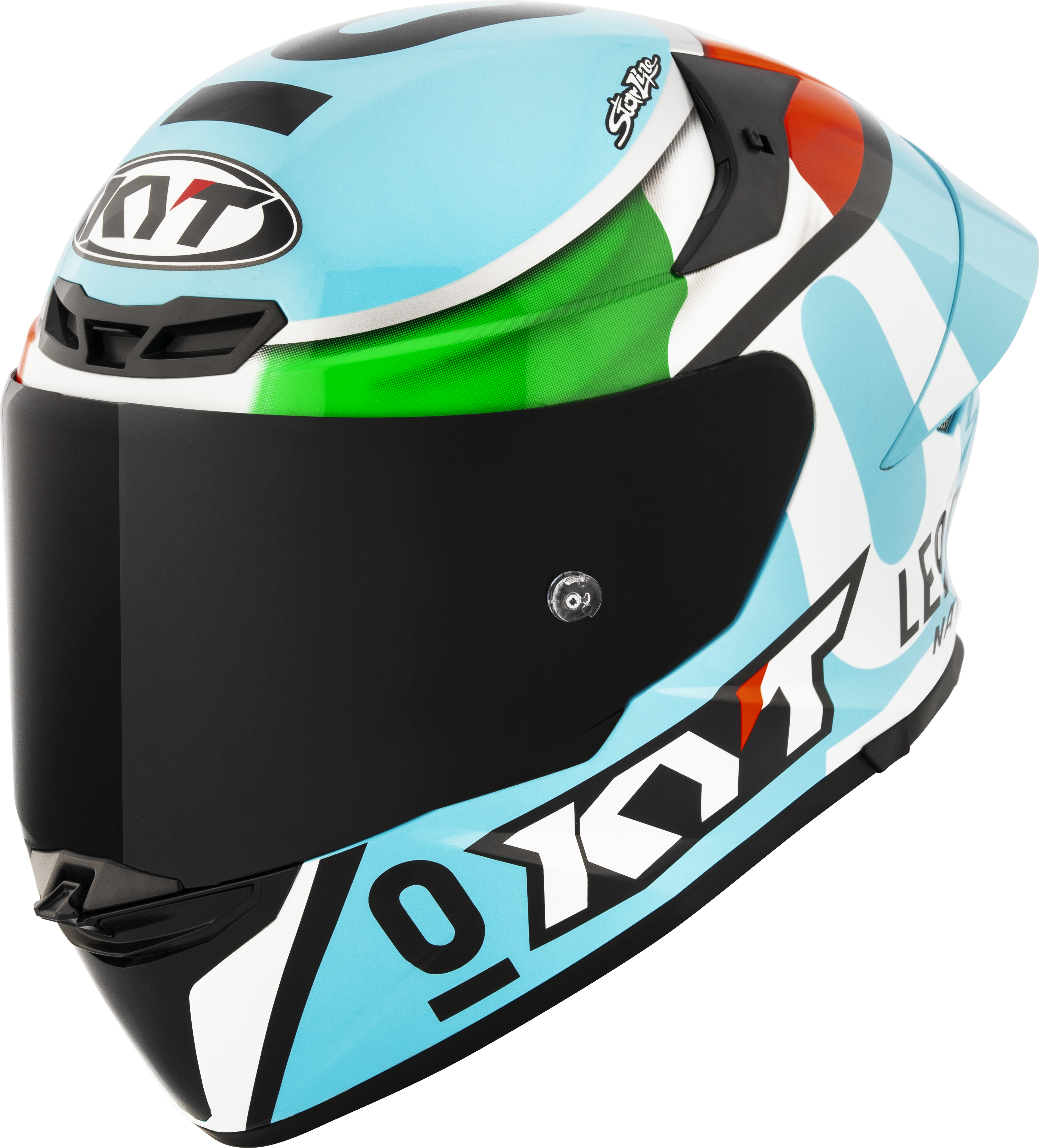 KYT TT-Revo Capacete Leopard Racing Replica Itália Tricolore Y6TR0017 