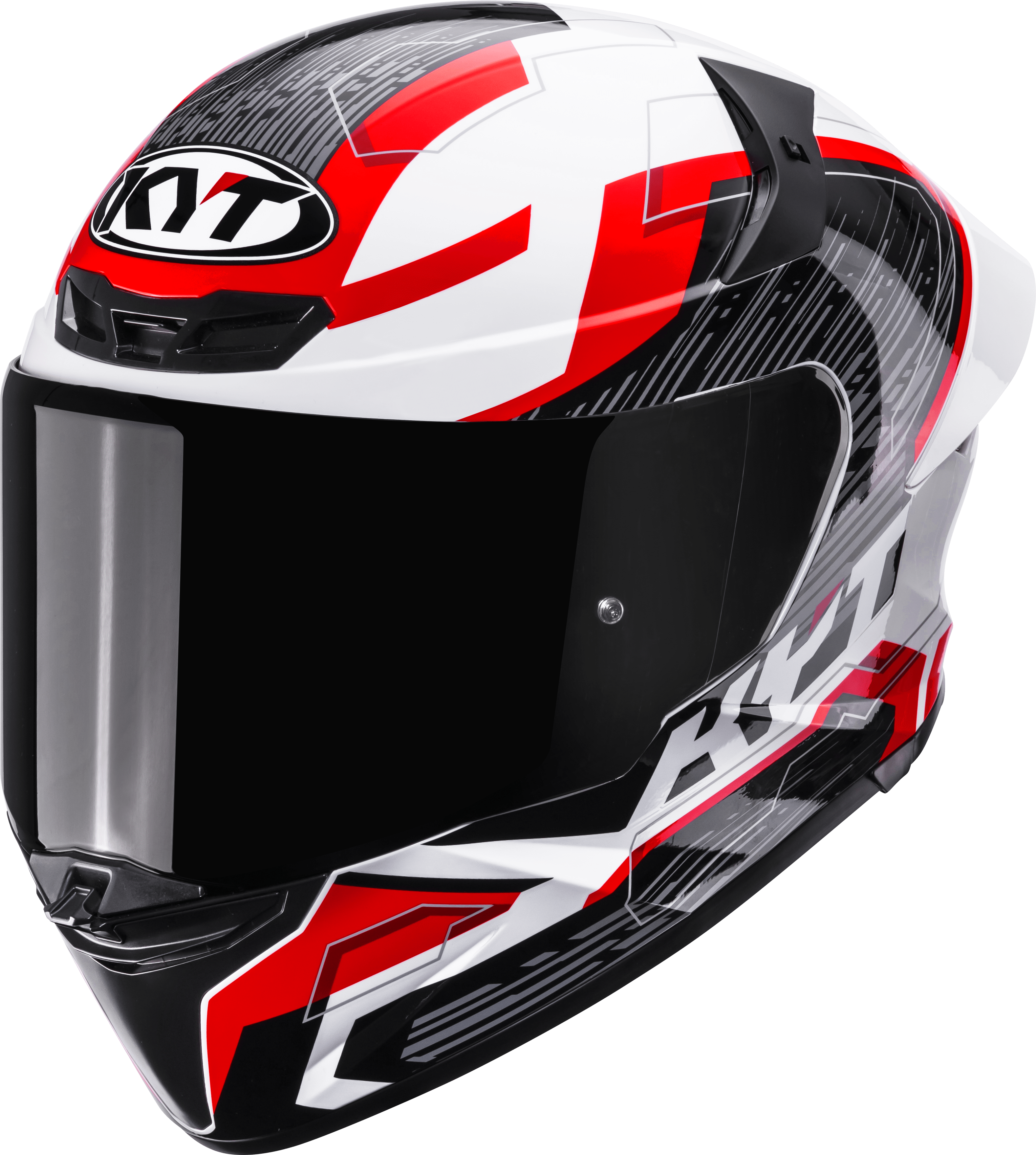 KYT TT-Revo Capacete Speeding Branco / Vermelho Y6TR0051 