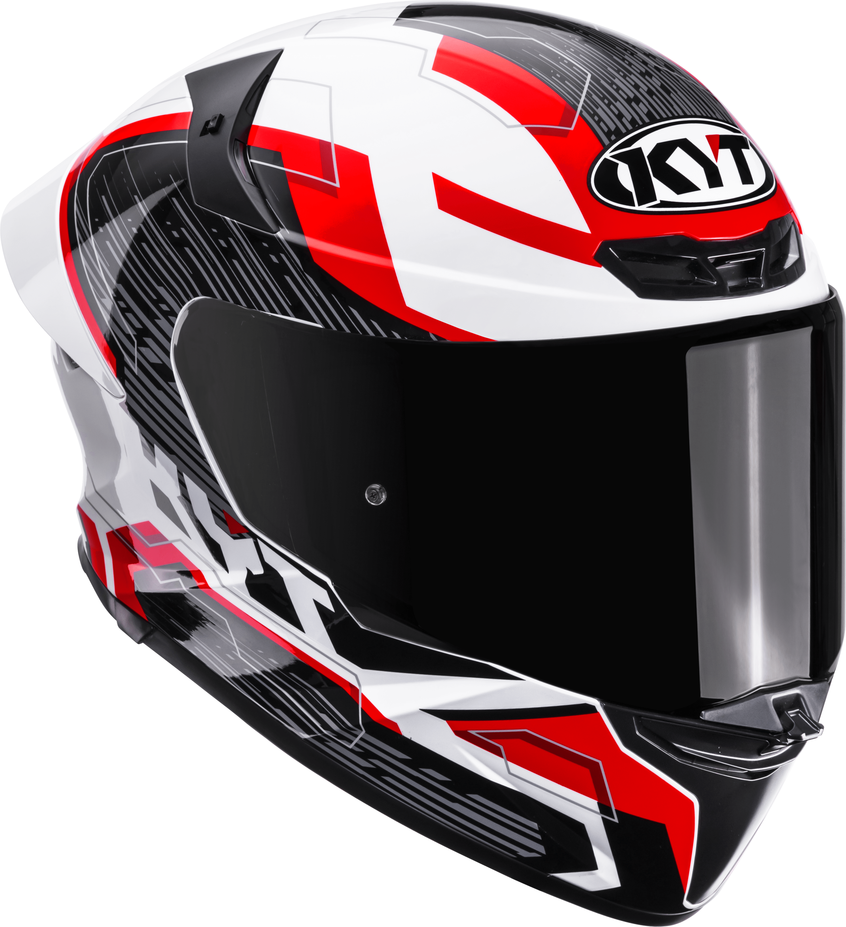 KYT TT-Revo Capacete Speeding Branco / Vermelho Y6TR0051 