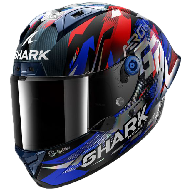 Shark Aeron GP Capacete FIM 1 Racing Johann Zarco Réplica Victory 2025 
