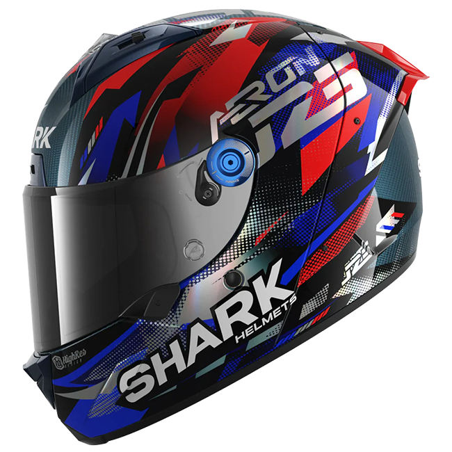 Shark Aeron Capacete Johann Zarco Réplica GP de França – Carbono Azul Cromado 